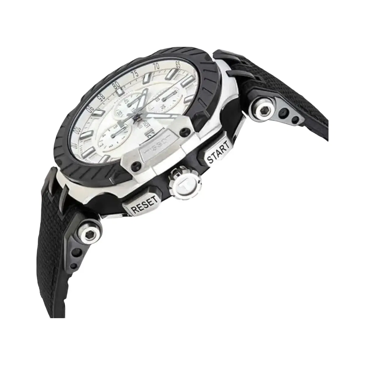 Tissot T-Race Men Automatic Silver Dial Chronograph Rubber Watch T1154272703100