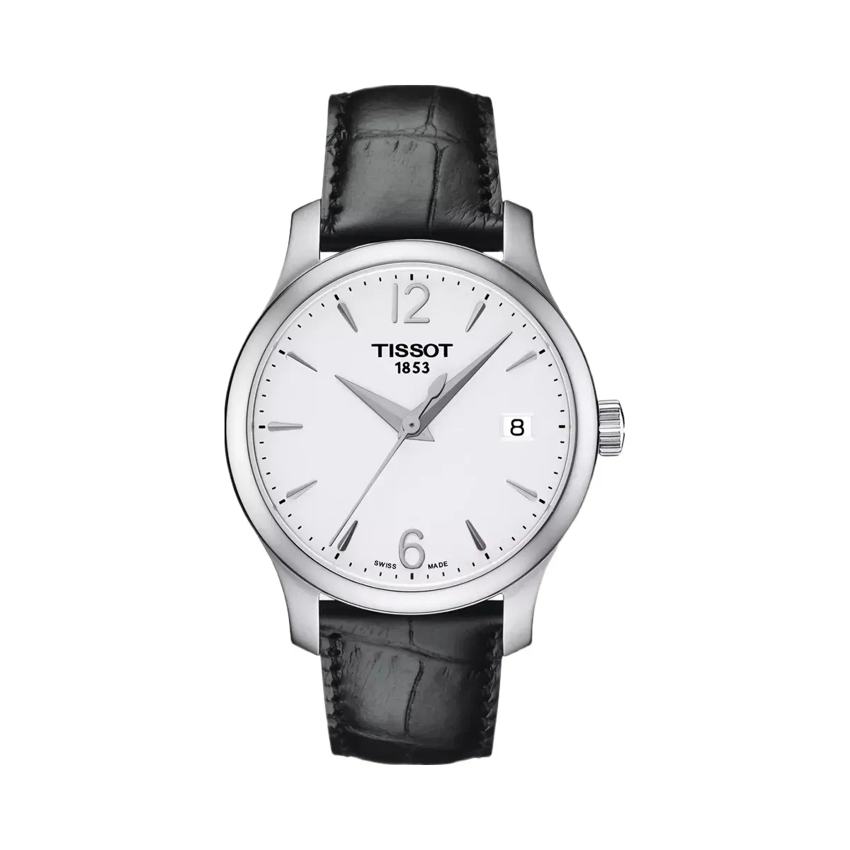 Tissot Tradition Women Quartz Silver Dial Analog Leather Watch T0632101603700