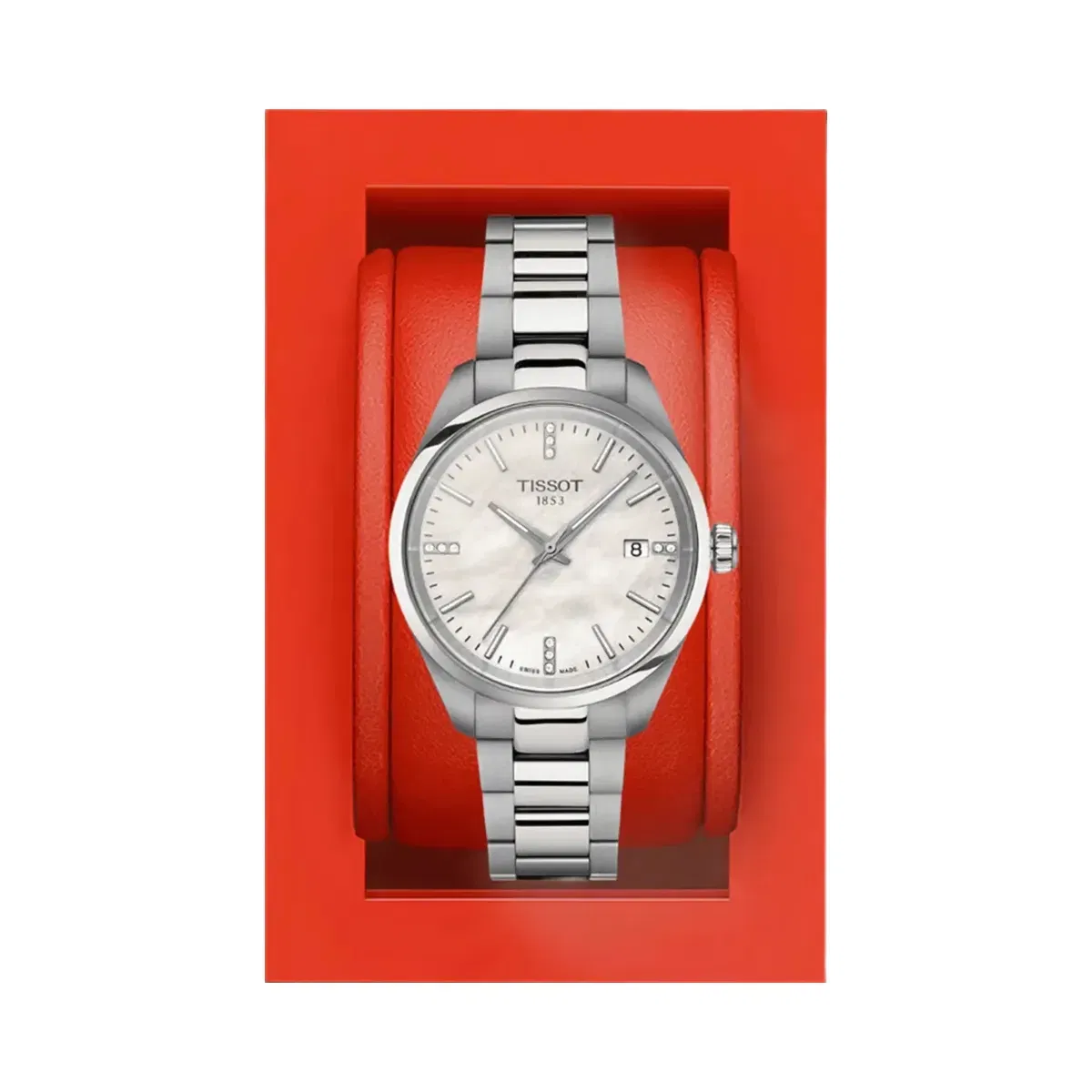Tissot PR 100 Women Quartz Mother Of Pearl Dial Analog Stainless Steel Watch T1502101111600
