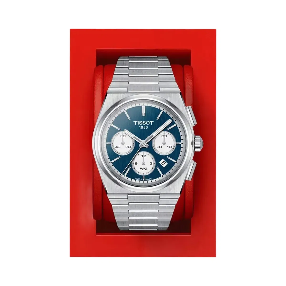 Tissot PRX Men Automatic Blue Dial Chronograph Stainless Steel Watch T1374271104100