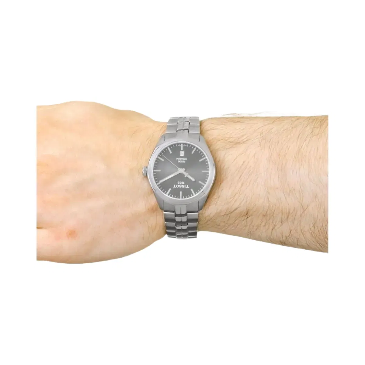 Tissot PR 100 Men Quartz Grey Dial Analog Stainless Steel Watch T1014104406100