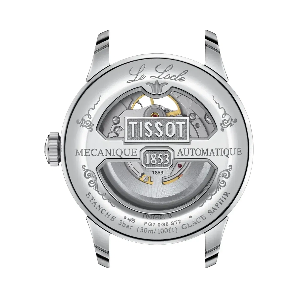 Tissot Le Locle Men Automatic Silver Dial Analog Leather Watch T0064071603301