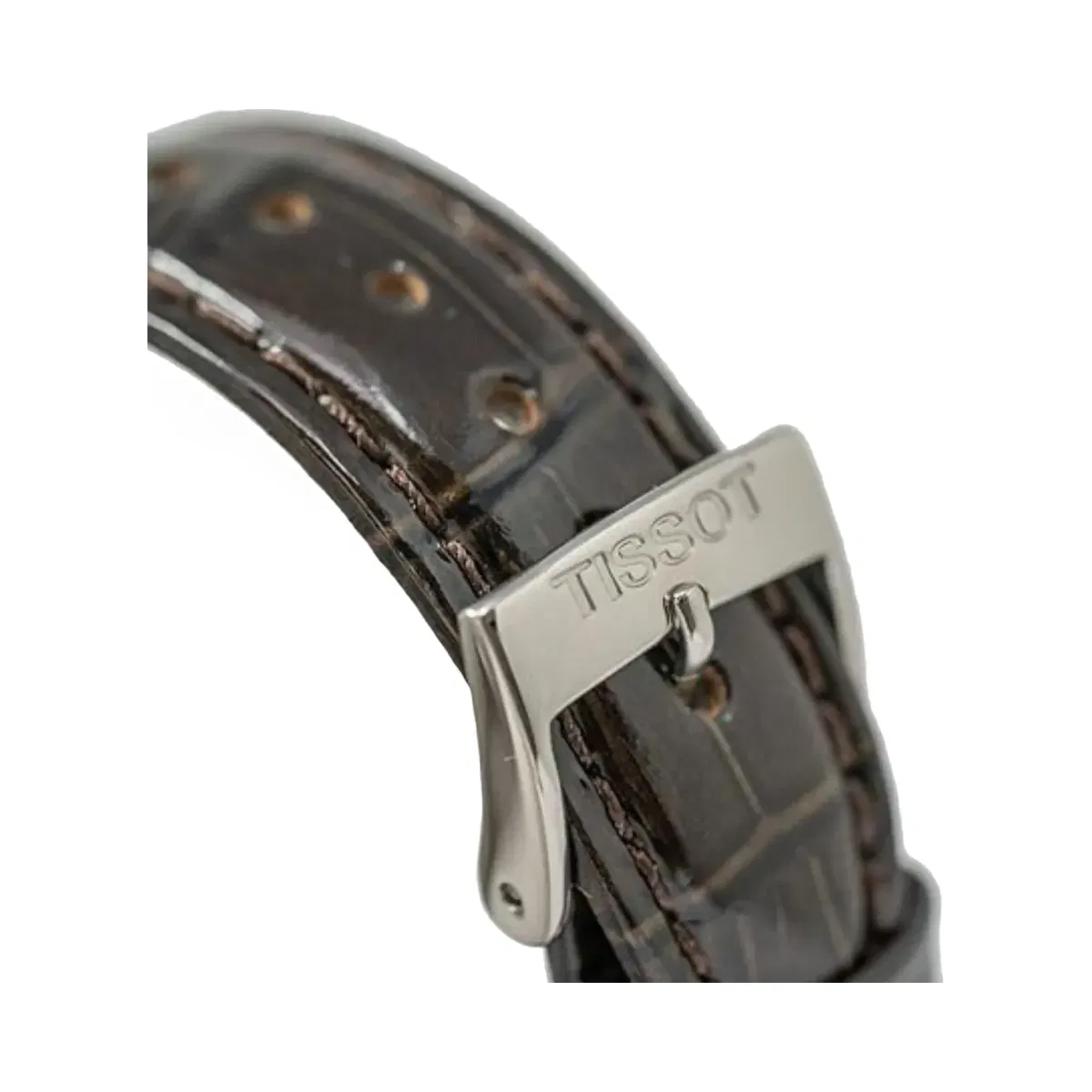 Tissot PR 100 Women Quartz Silver Dial Analog Leather Watch T1012512603600