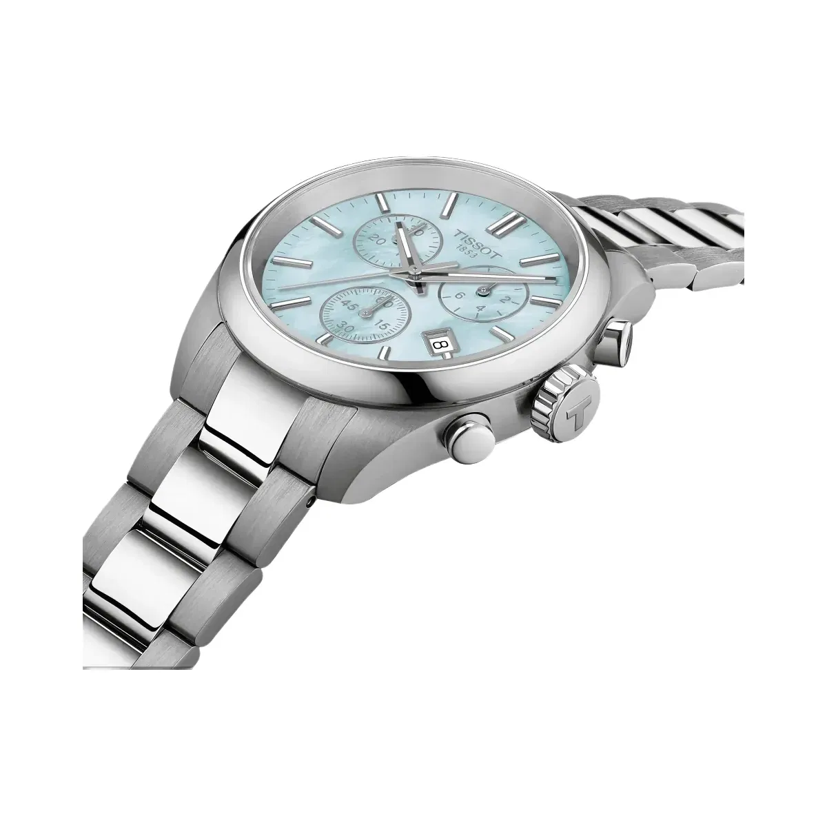 Tissot Pr 100 Women Quartz Blue Dial Chronograph Stainless Steel Watch T1502171113100