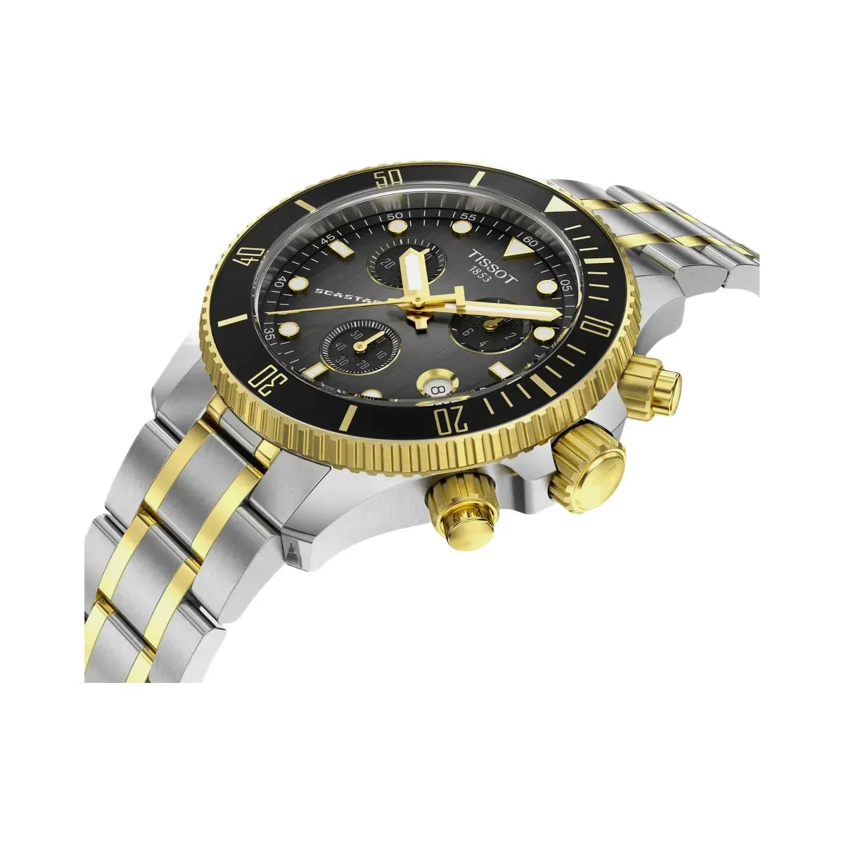 Tissot Seastar 1000 Men Quartz Black Dial Chronograph Stainless Steel Watch T1202172206100