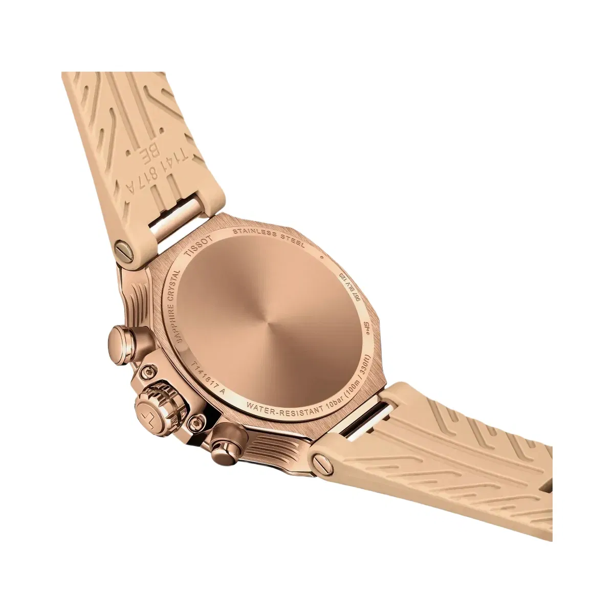 Tissot T-Race Men Quartz Nude Dial Analog Silicone Watch T1418173750100
