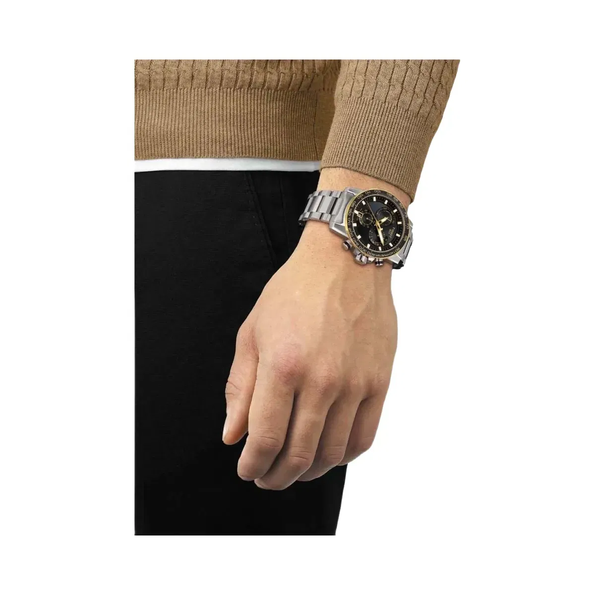 Tissot Supersport Chrono Men Quartz Black Dial Chronograoh Stainless Steel Watch T1256172105100