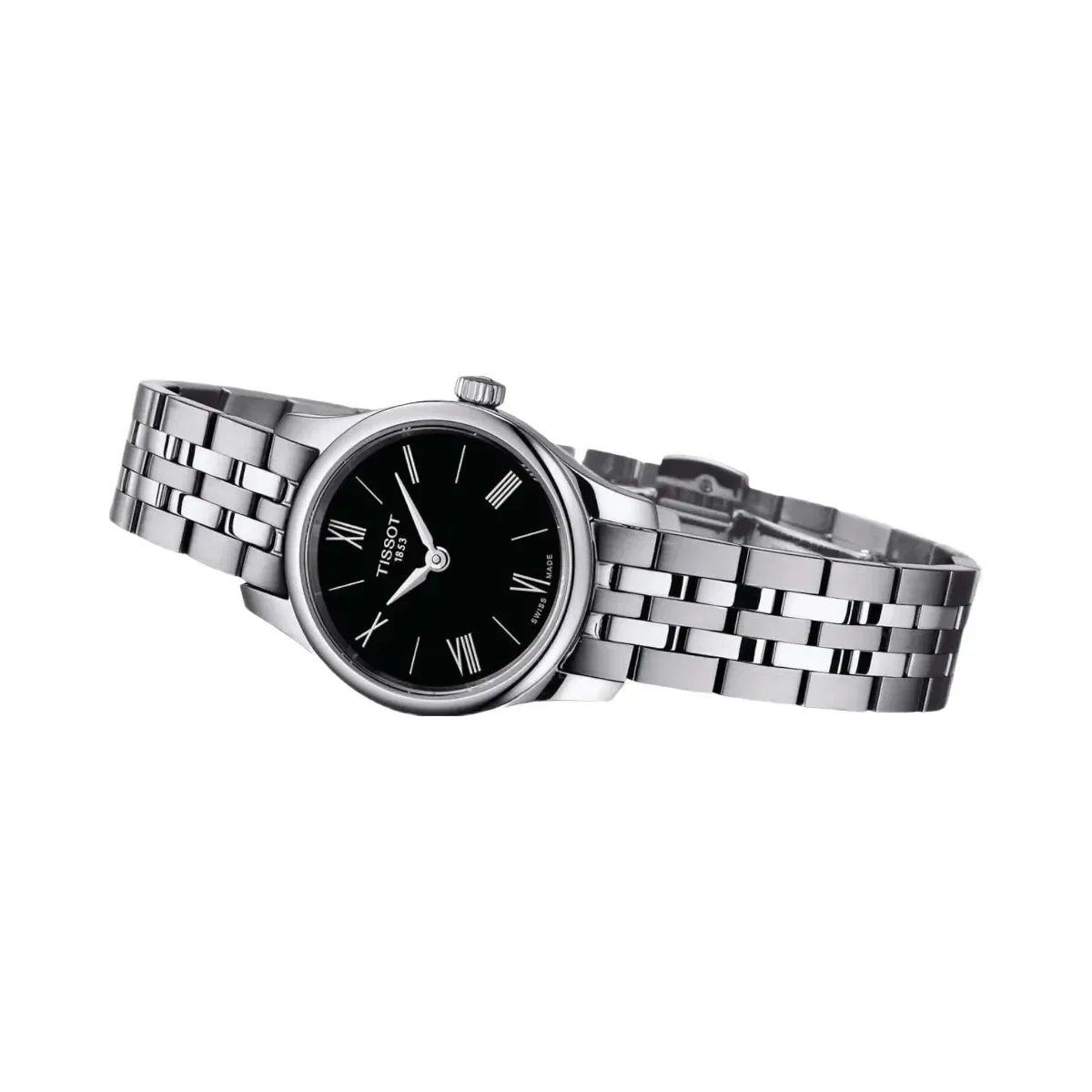 Tissot Tradition Women Quartz Black Dial Analog Stainless Steel Watch T0630091105800