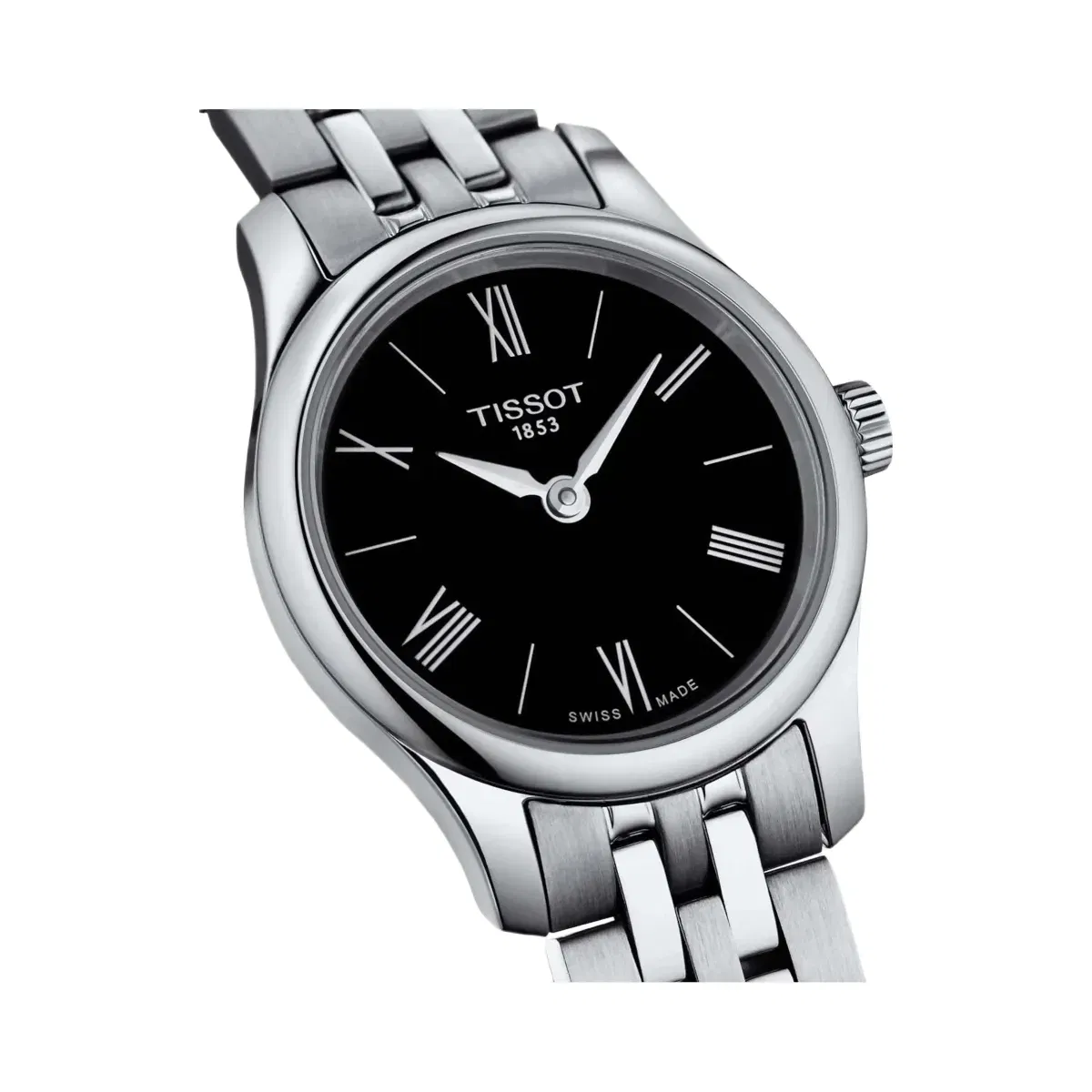 Tissot Tradition Women Quartz Black Dial Analog Stainless Steel Watch T0630091105800