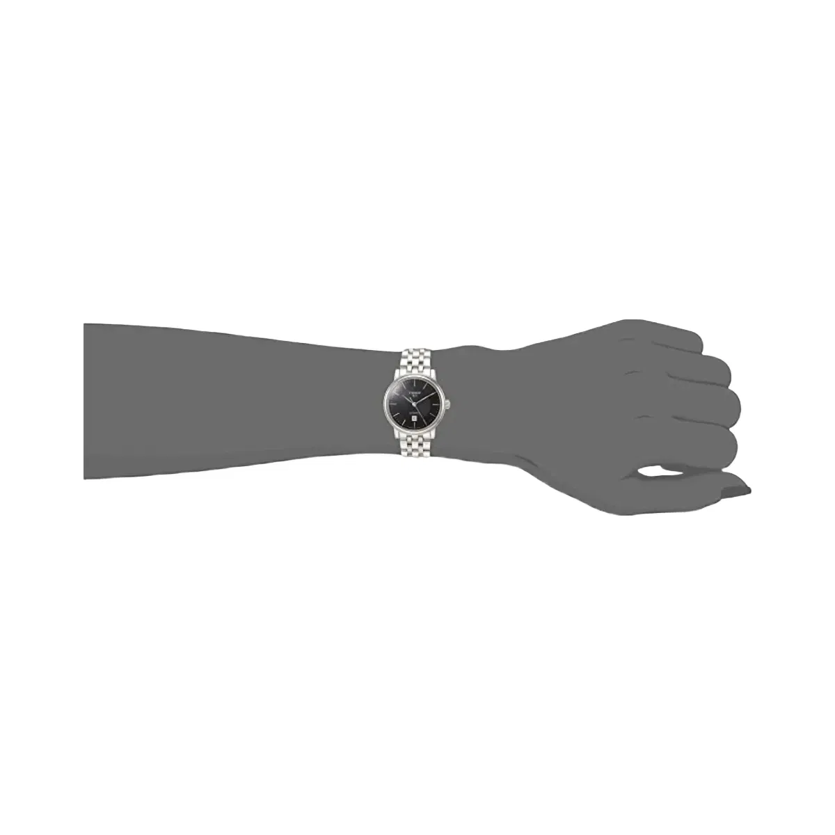 Tissot Carson Women Automatic Black Dial Analog Stainless Steel Watch T1222071105100