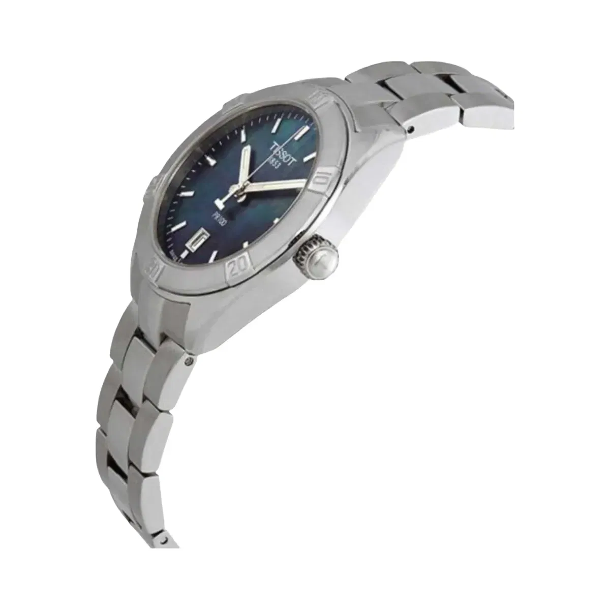 Tissot PR 100 Women Quartz Mother Of Pearl Dial Analog Stainless Steel Watch T1019101112100