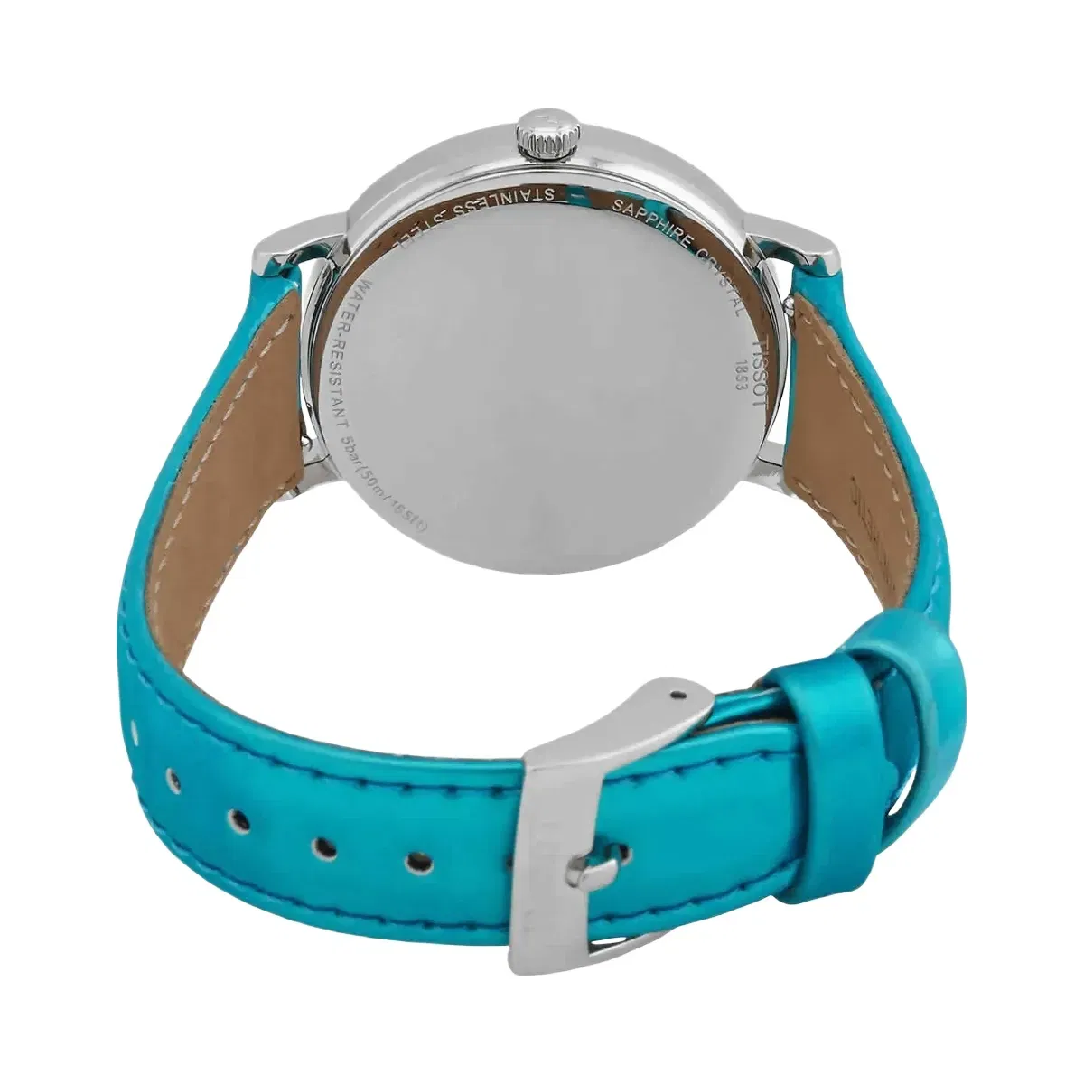 Tissot Everytime Women Quartz Blue Dial Analog Leather Watch T1432101709100
