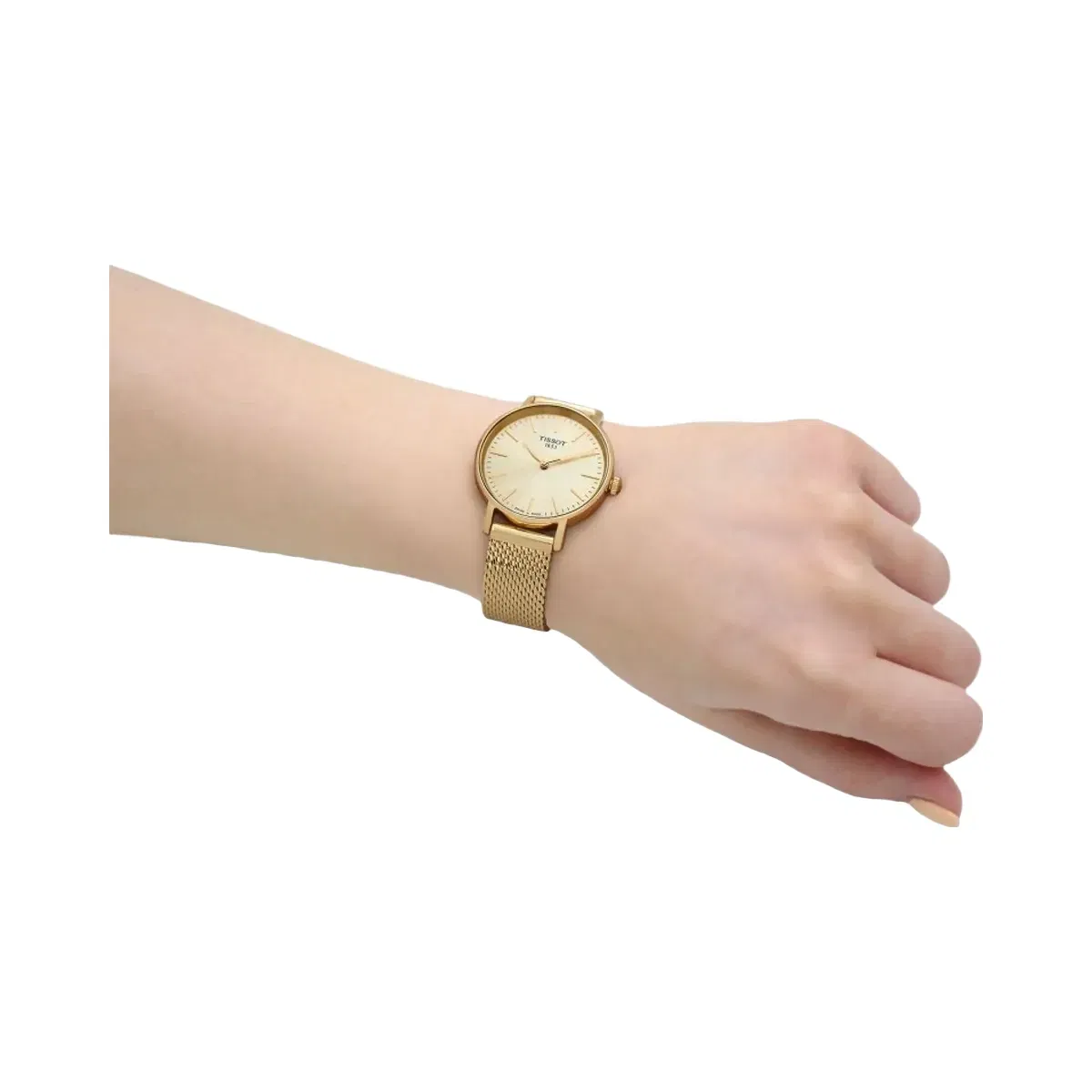 Tissot Everytime Women Quartz Champagne Dial Analog Stainless Steel Watch T1432103302100