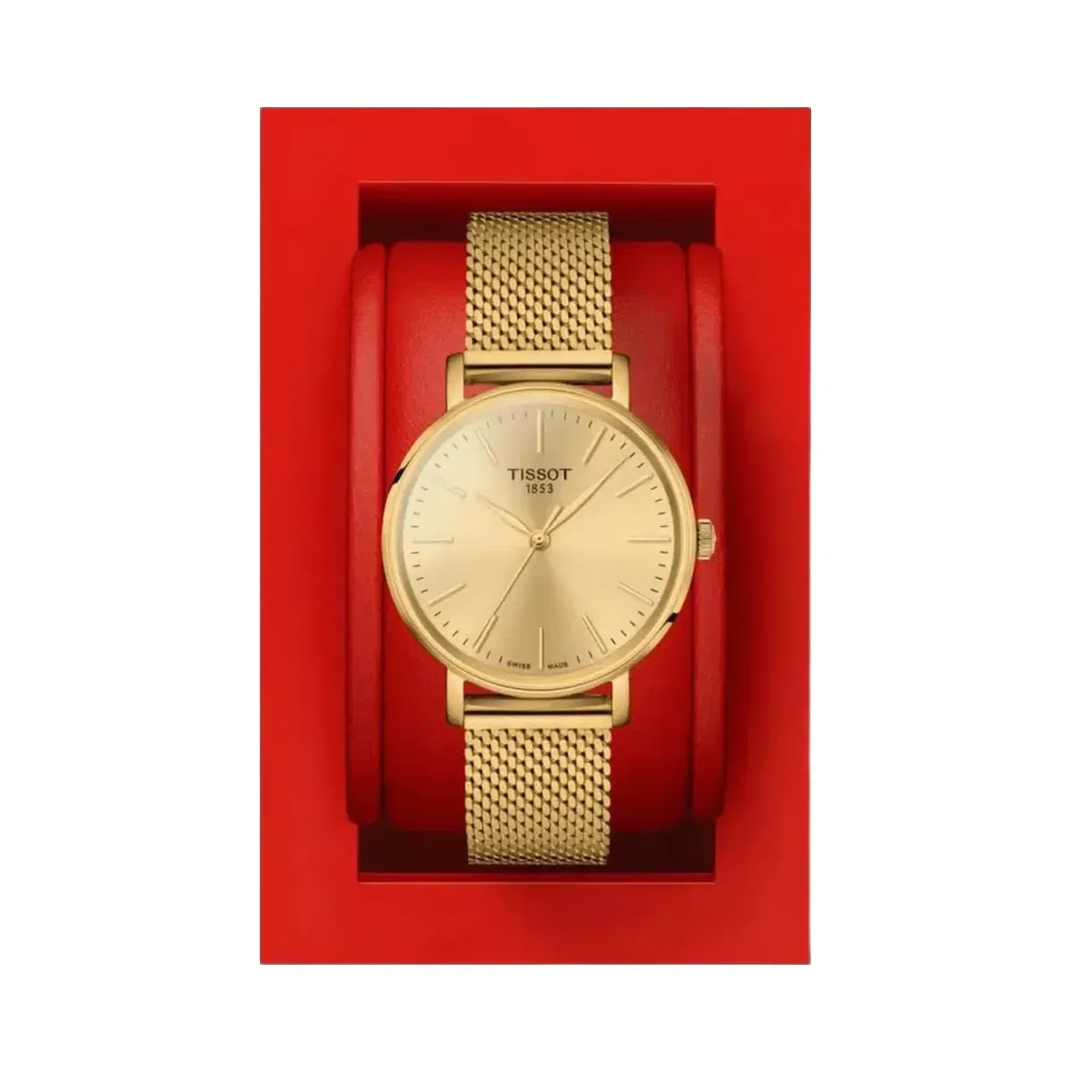 Tissot Everytime Women Quartz Champagne Dial Analog Stainless Steel Watch T1432103302100