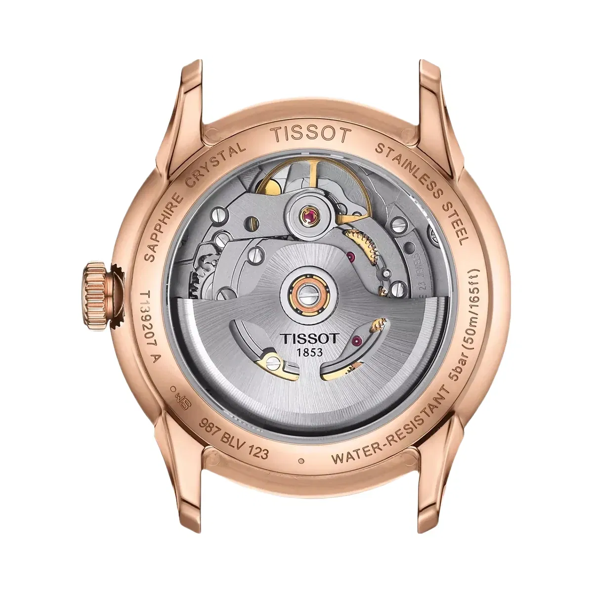 Tissot Chemin Des Tourelles Women Automatic Silver Dial Analog Leather Watch T1392073603100
