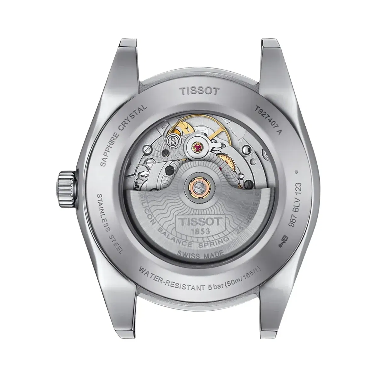 Tissot Gentleman Men Automatic Silver Dial Analog Stainless Steel Watch T9274074103101