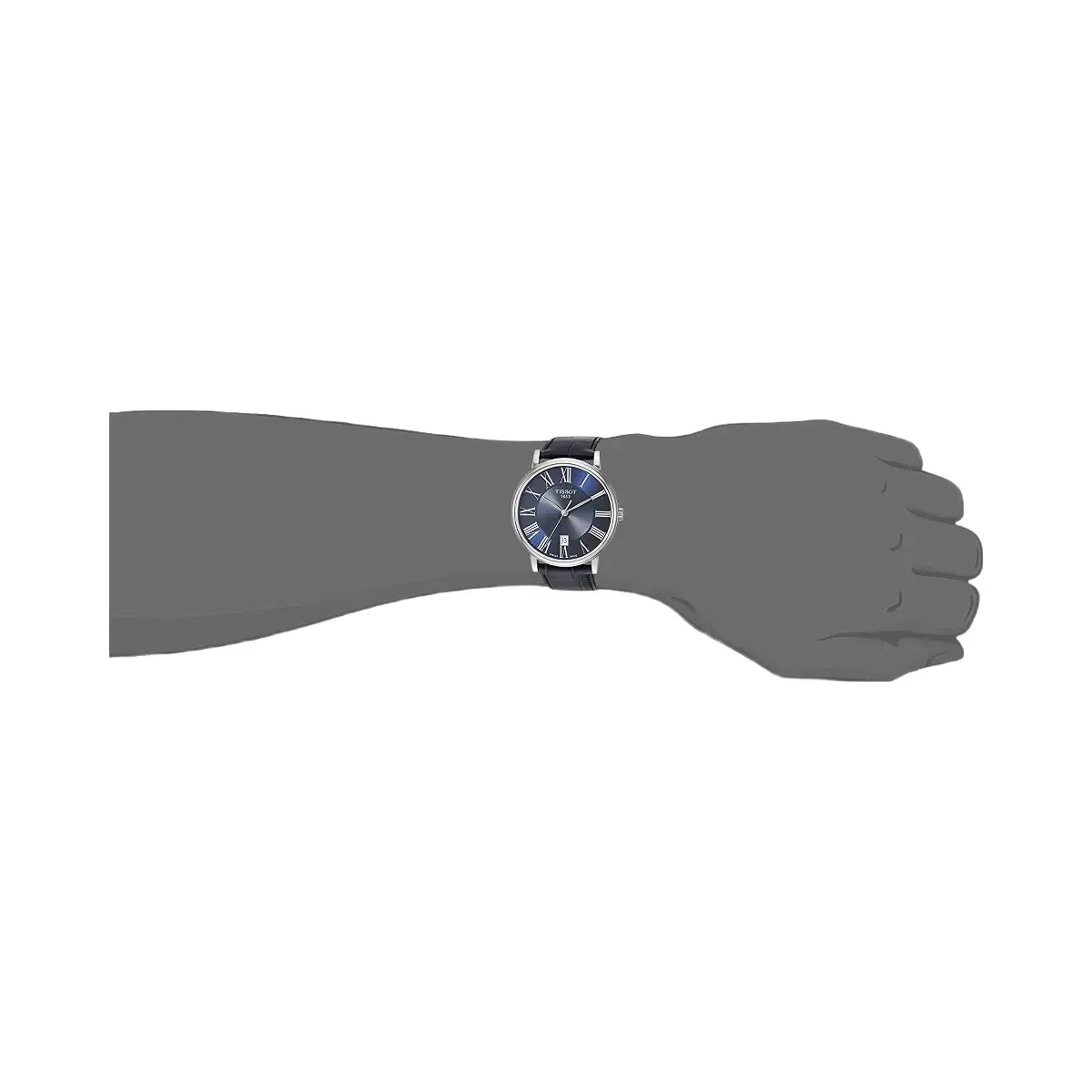 Tissot Carson Men Quartz Blue Dial Analog Leather Watch T1224101604300