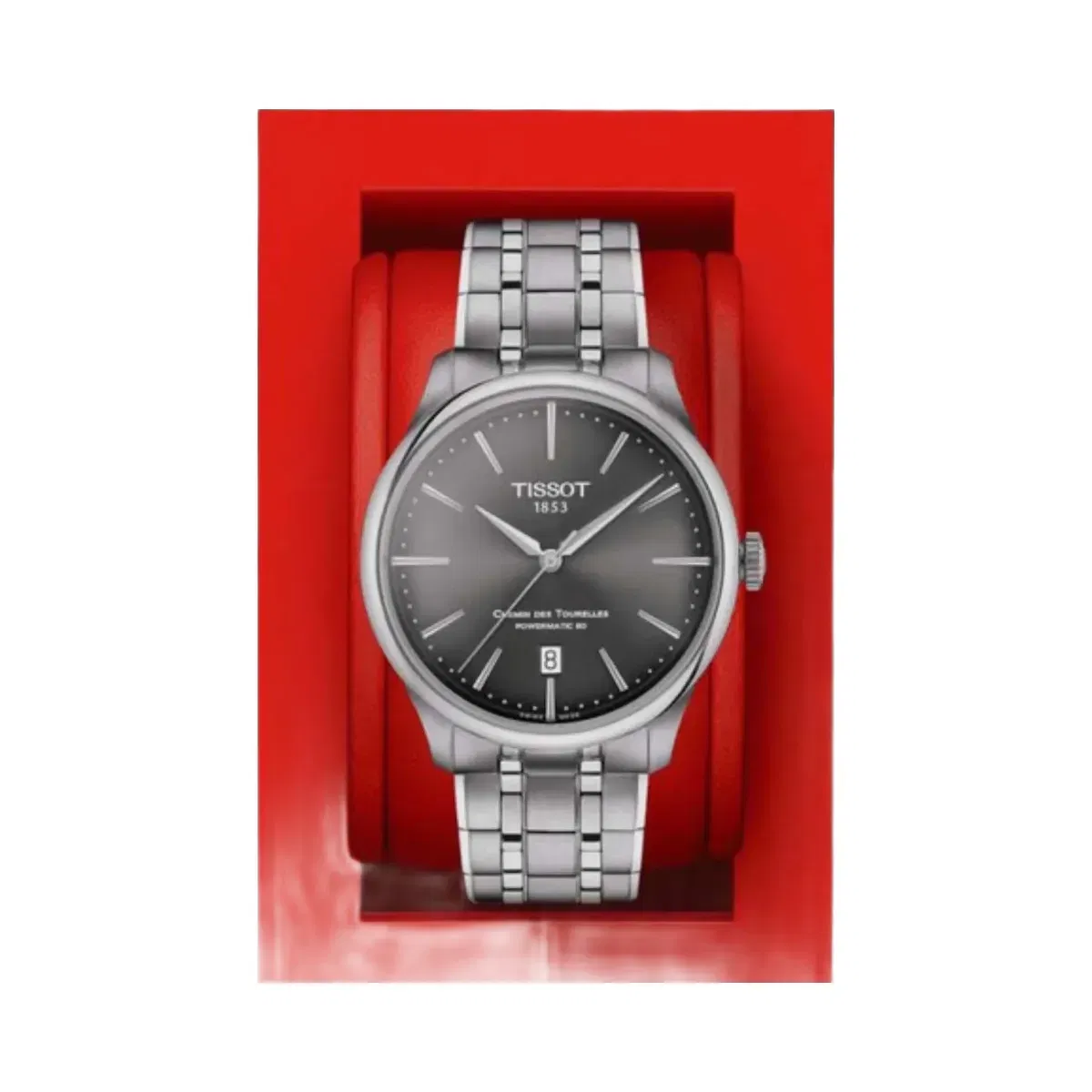 Tissot Chemin Des Tourelles Men Automatic Grey Dial Analog Stainless steel Watch T1398071106100