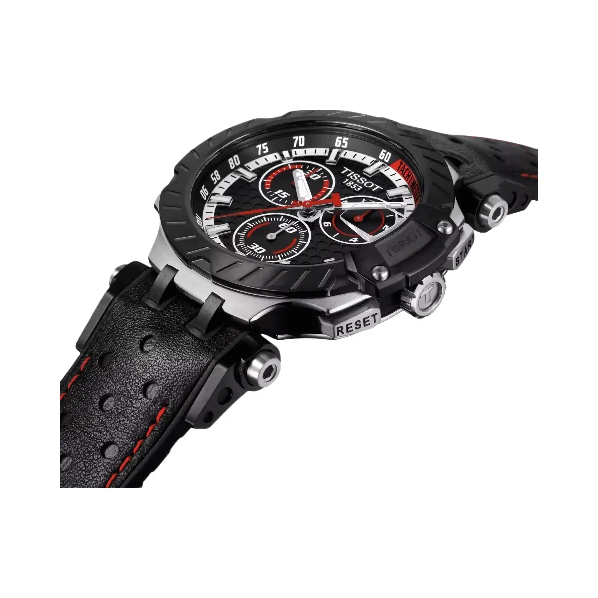 Tissot T-Race MotoGP Limited Edition Men Quartz Black Dial Chronograph Leather Watch T1154172705101