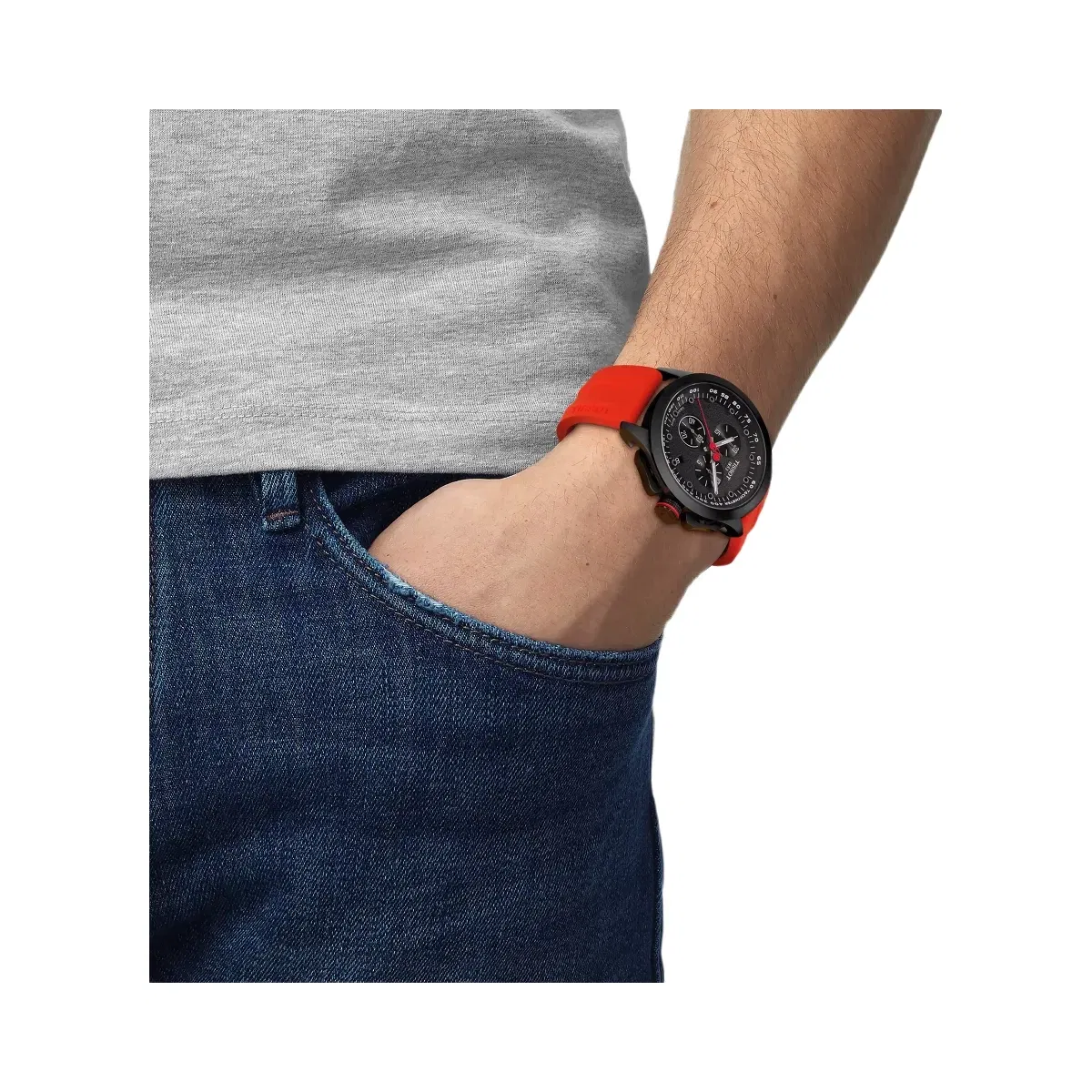 Tissot T-Race Special Collections Men Quartz Black Dial Chronograph Silicone Watch T1354173705104