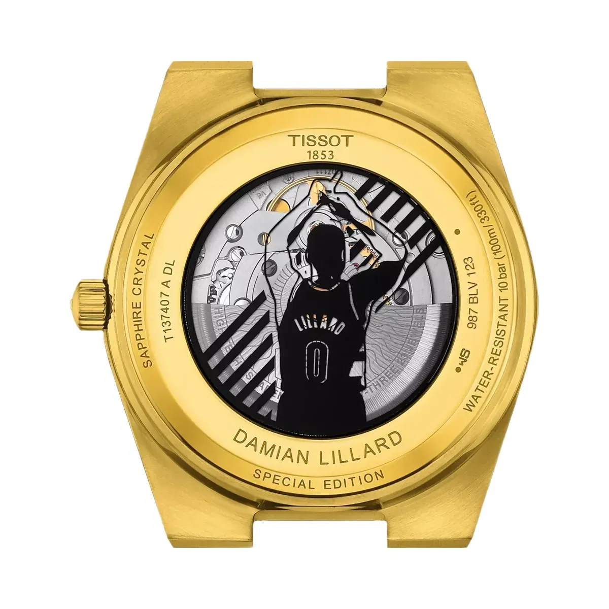 Tissot PRX Powermatic 80 Damian Lillard Special Collections Men Automatic Black Dial Analog Stainless Steel Watch T1374073305100