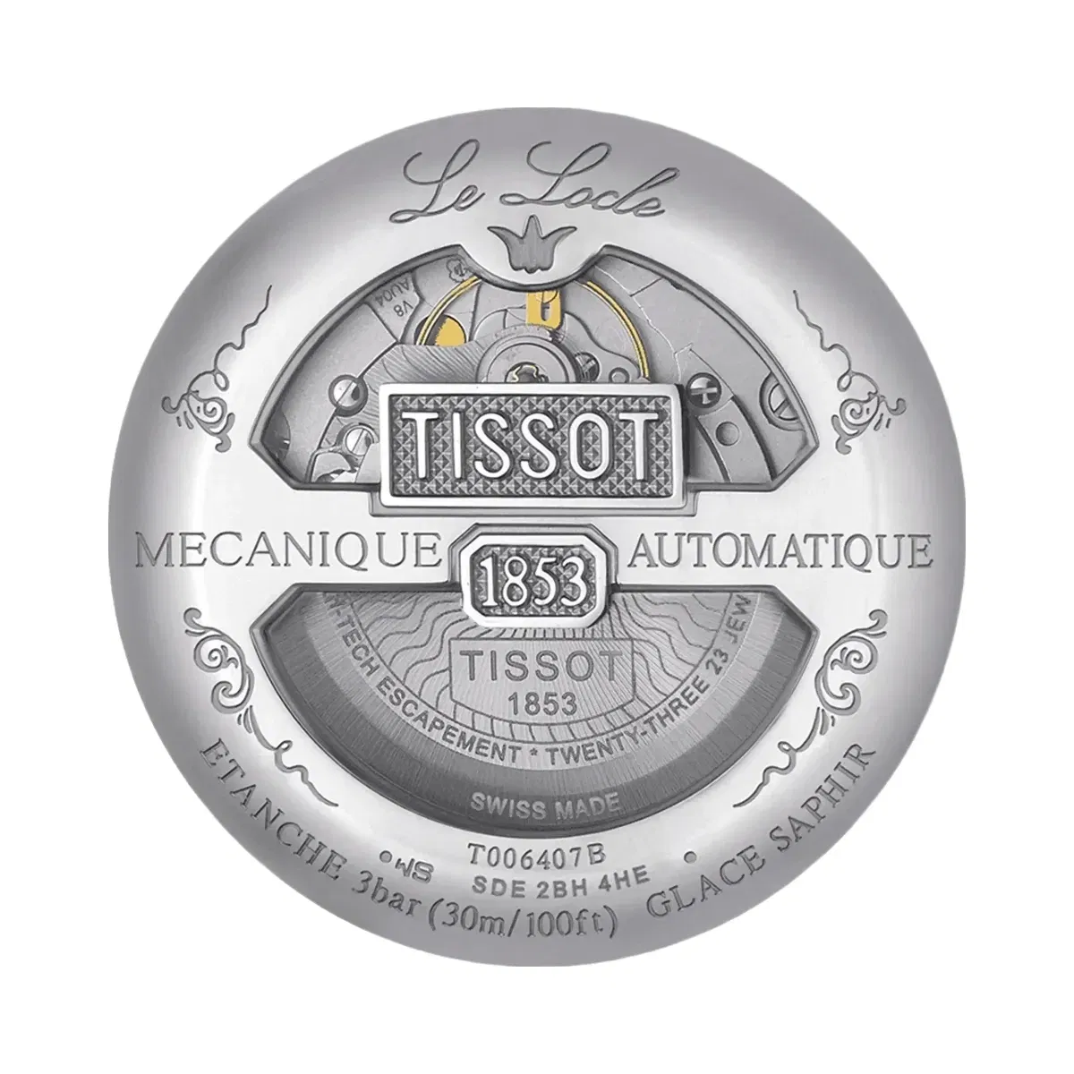 Tissot Le Locle Men Automatic Black Dial Analog Stainless Steel Watch T0064071105300