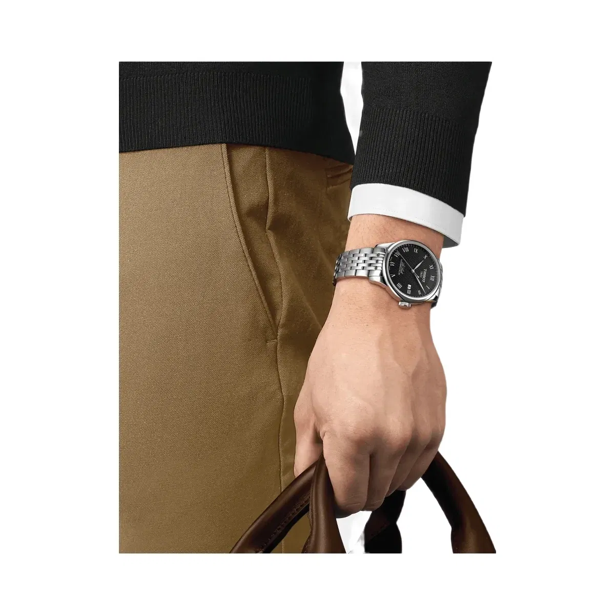 Tissot Le Locle Men Automatic Black Dial Analog Stainless Steel Watch T0064071105300
