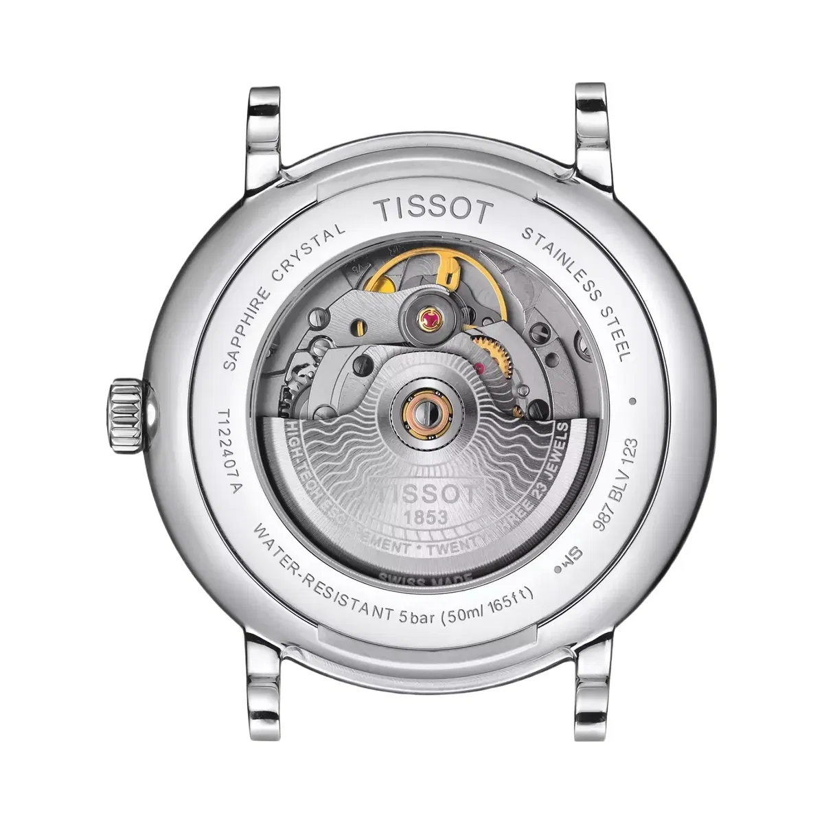 Tissot Carson Men Automatic Black Dial Analog Stainless Steel Watch T1224071105100