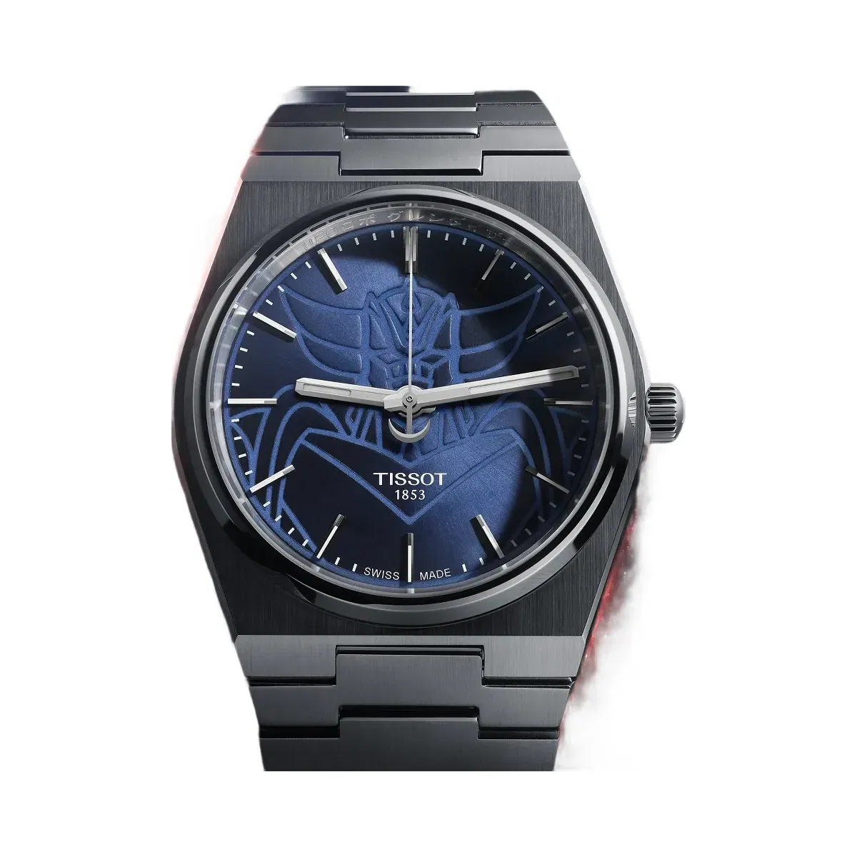 Tissot PRX UFO Robot Grendizer Men Automatic Blue Dial Analog Stainless Steel Watch T1374071104102