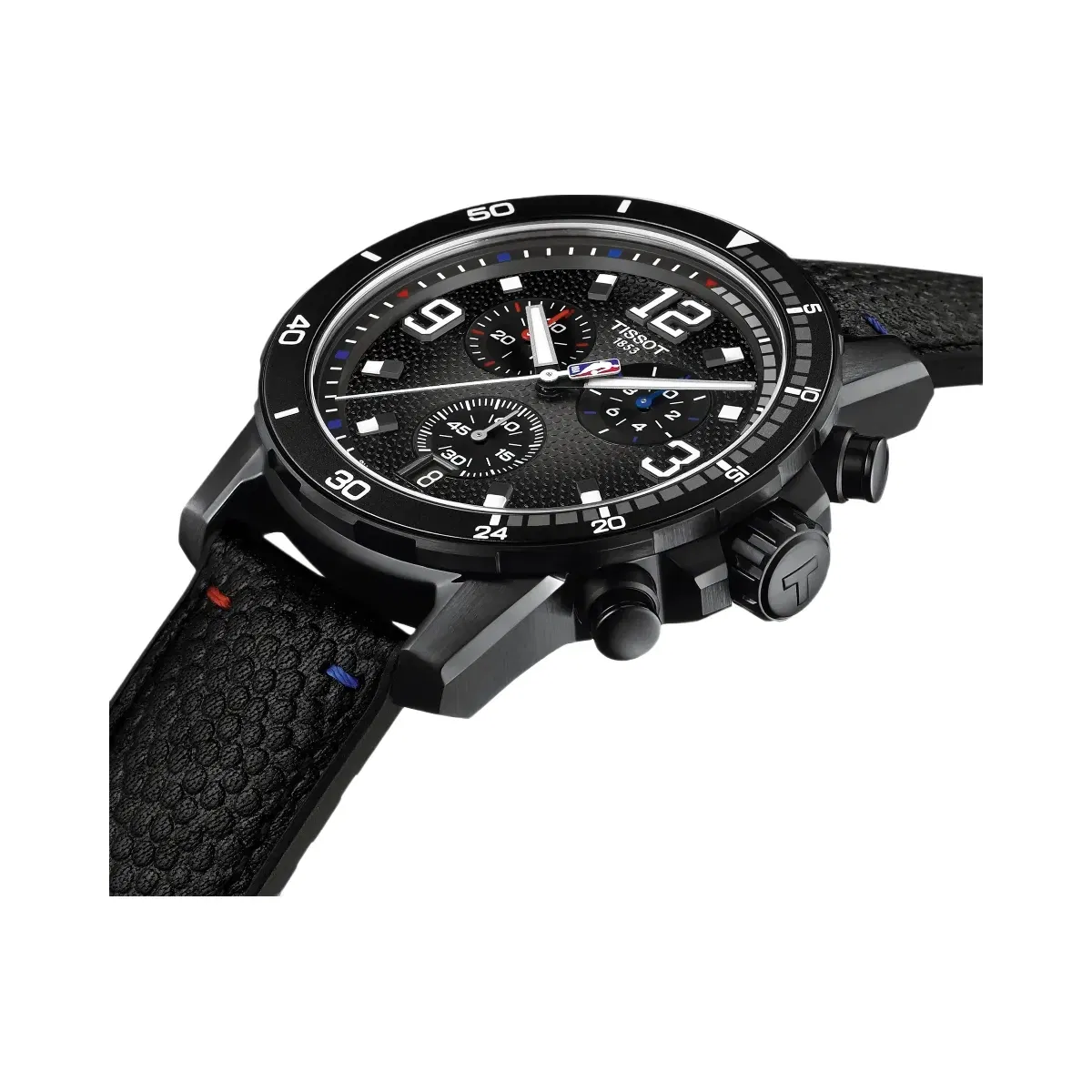 Tissot Supersport NBA Special Edition Men Quartz Black Dial Chronograph Leather Watch T1256173706700