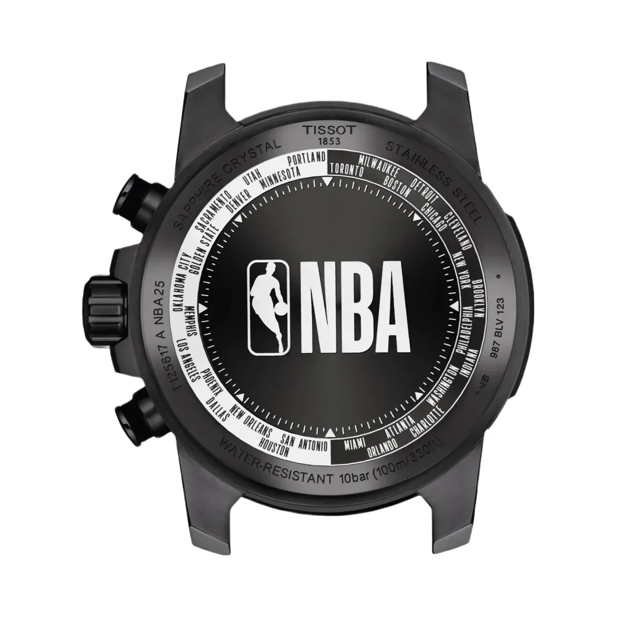 Tissot Supersport NBA Special Edition Men Quartz Black Dial Chronograph Leather Watch T1256173706700