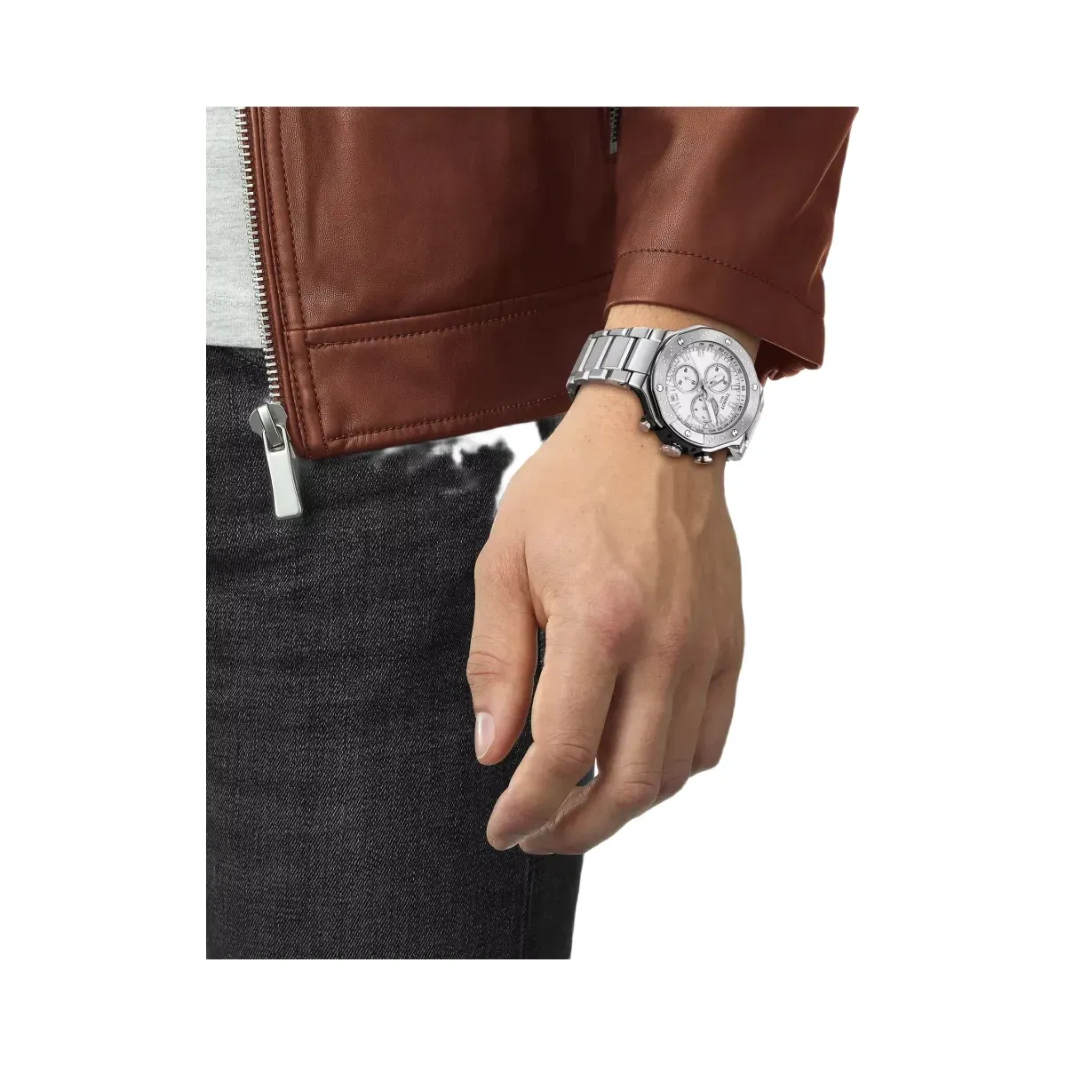 Tissot T-Race Men Quartz Silver Dial Chronograph Stainless Steel Watch T1414171103100