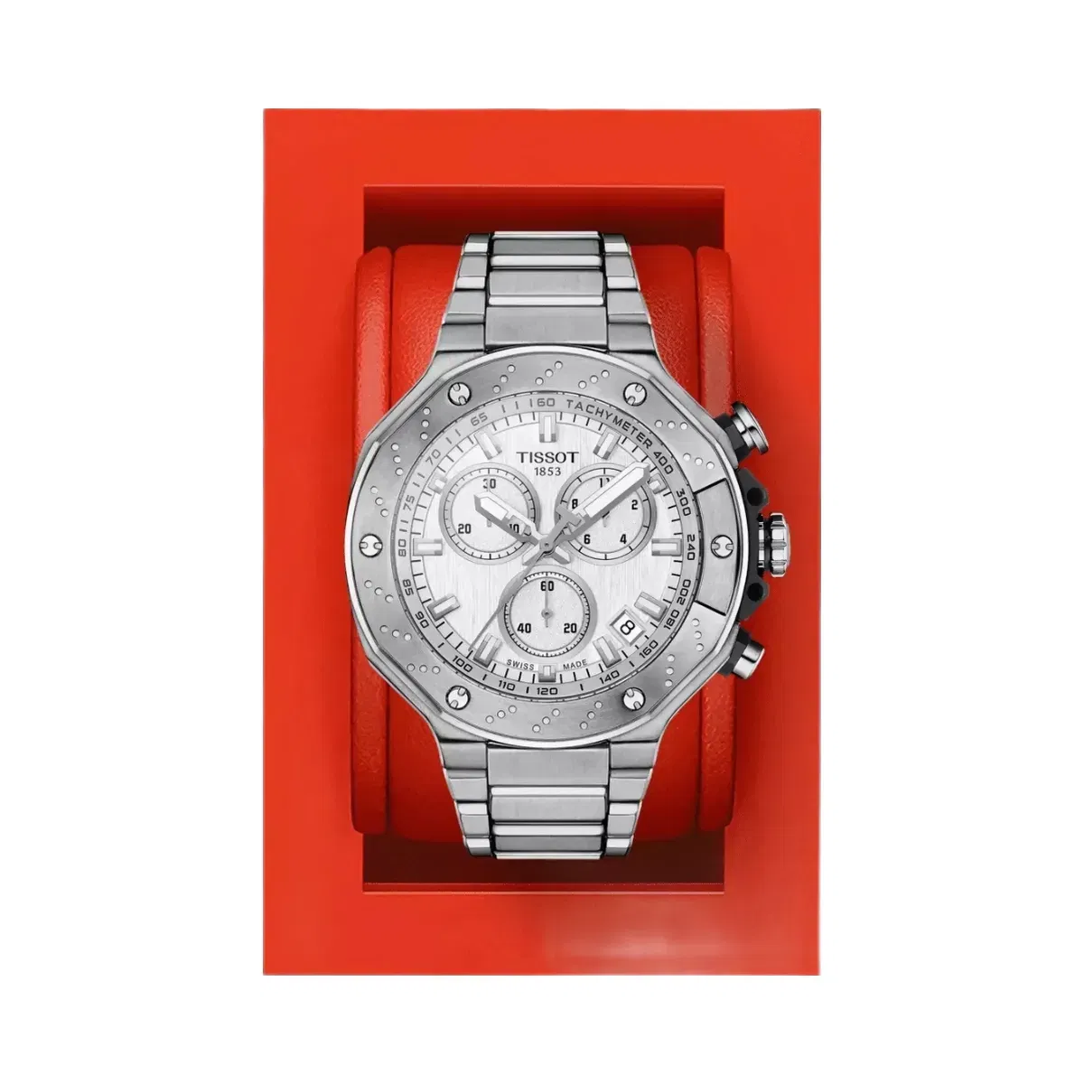 Tissot T-Race Men Quartz Silver Dial Chronograph Stainless Steel Watch T1414171103100