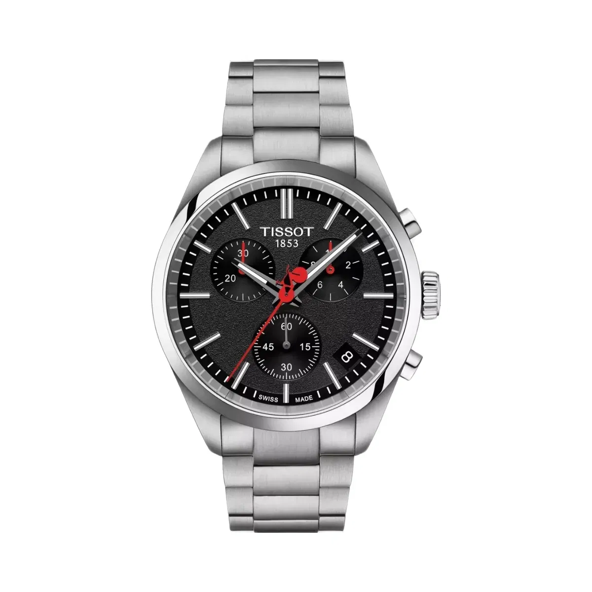 Tissot PR 100 Vuelta Men Quartz Black Dial Chronograph Stainless Steel Watch T1504171105101