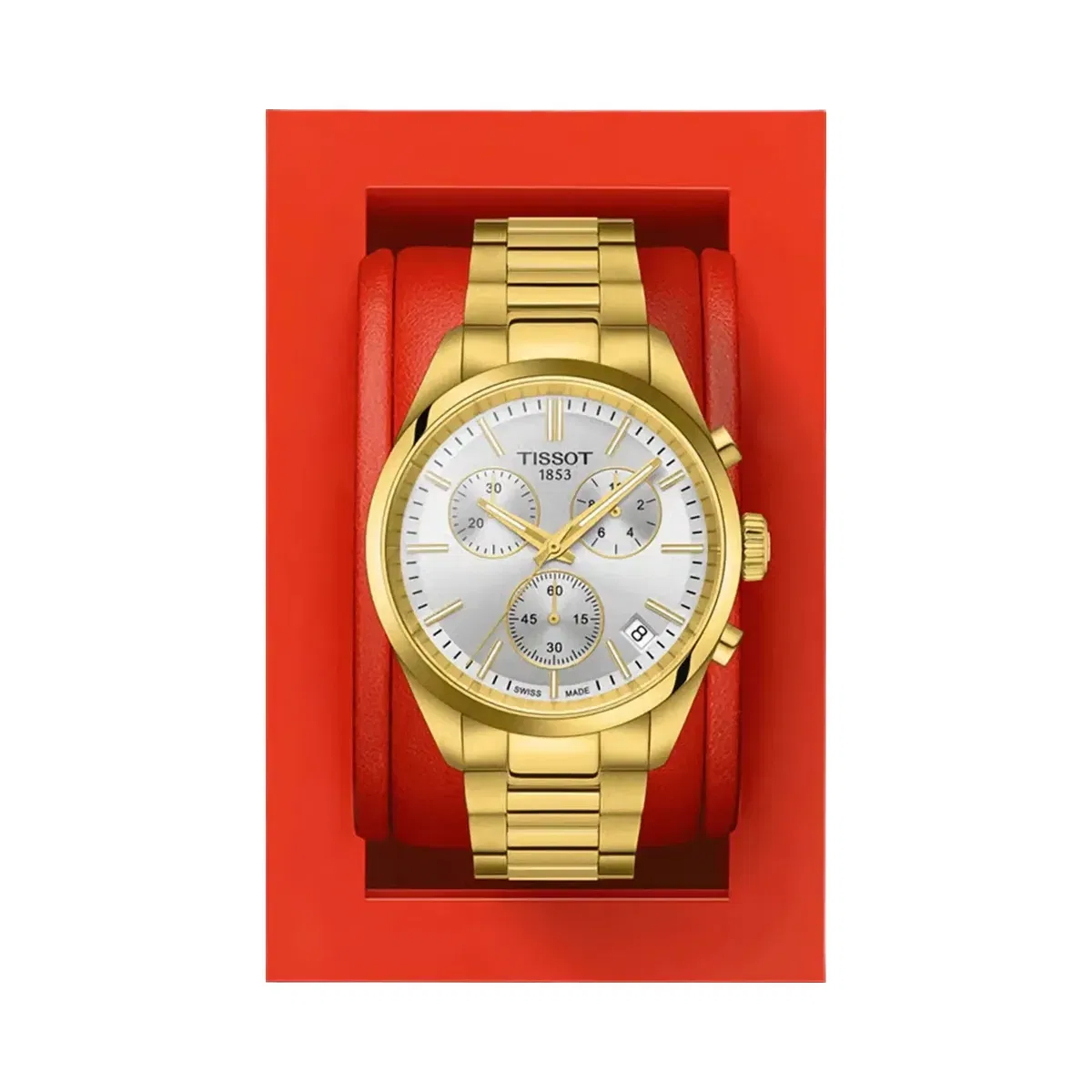 Tissot PR 100 Men Quartz Silver Dial Chronograph Stainless Steel Watch T1504173303100
