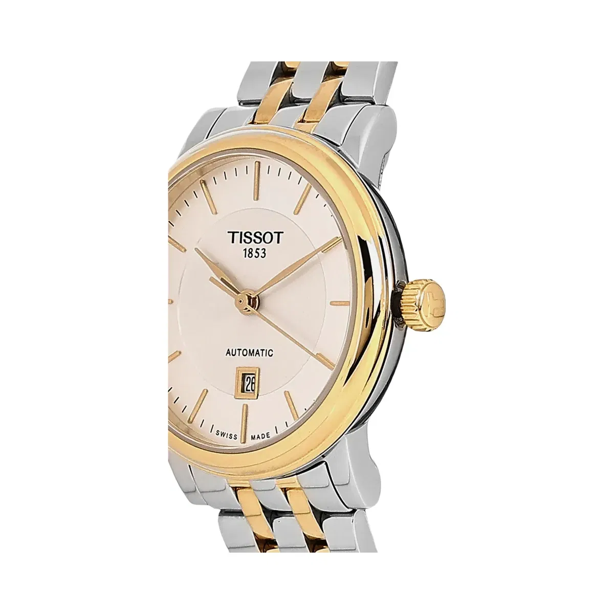 Tissot Carson Women Automatic Silver Dial Analog Stainless Steel Watch T1222072203100