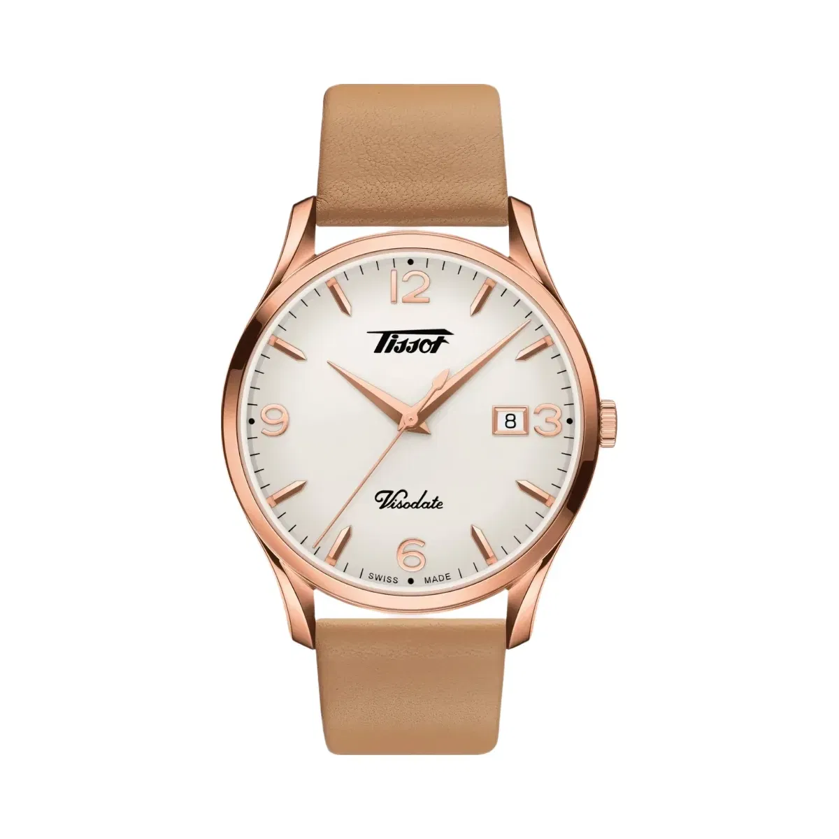 Tissot Heritage Visodate Women Quartz Silver Dial Analog Leather Watch T1184103627701