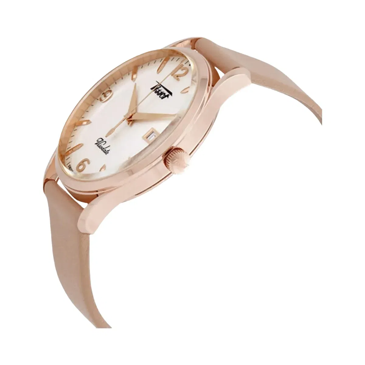 Tissot Heritage Visodate Women Quartz Silver Dial Analog Leather Watch T1184103627701