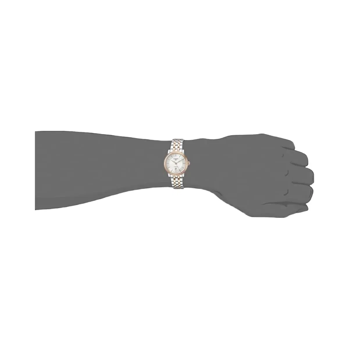 Tissot Carson Women Automatic Silver Dial Analog Stainless Steel Watch T1222072203101