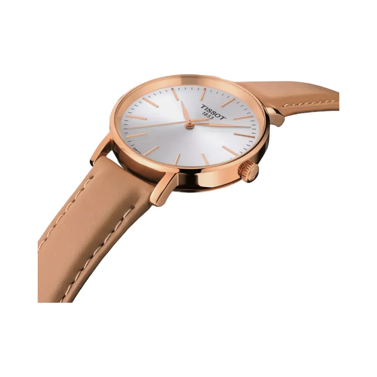Tissot Everytime Women Quartz White Dial Analog Leather Watch T1432103601100