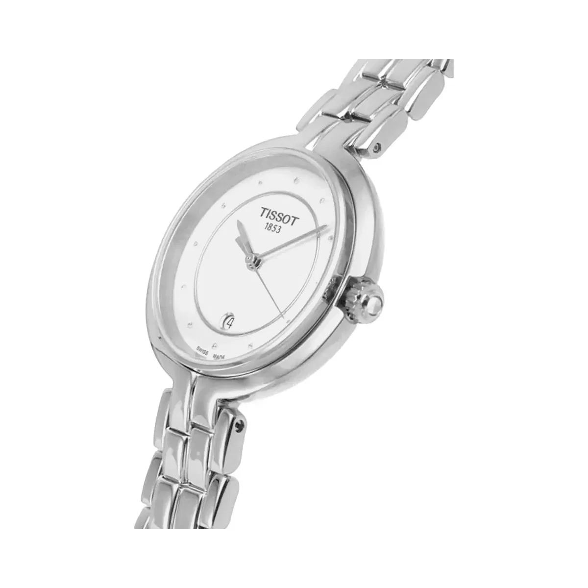 Tissot Flamingo Women Quartz Mother Of Pearl Dial Analog Stainless Steel Watch T0942101111601