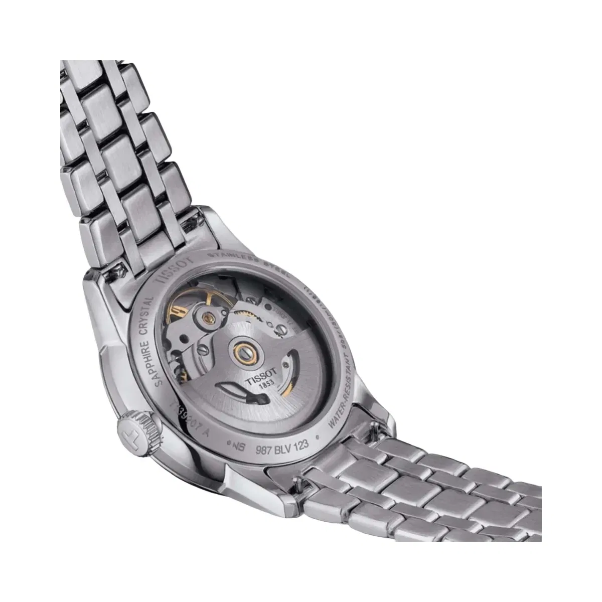 Tissot Chemin Des Tourelles Women Automatic Blue Dial Analog Stainless Steel Watch T1392071104800