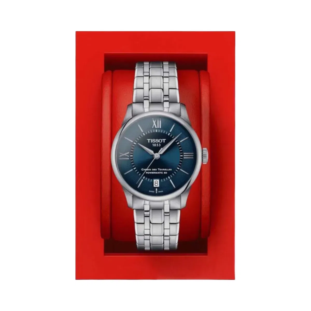 Tissot Chemin Des Tourelles Women Automatic Blue Dial Analog Stainless Steel Watch T1392071104800