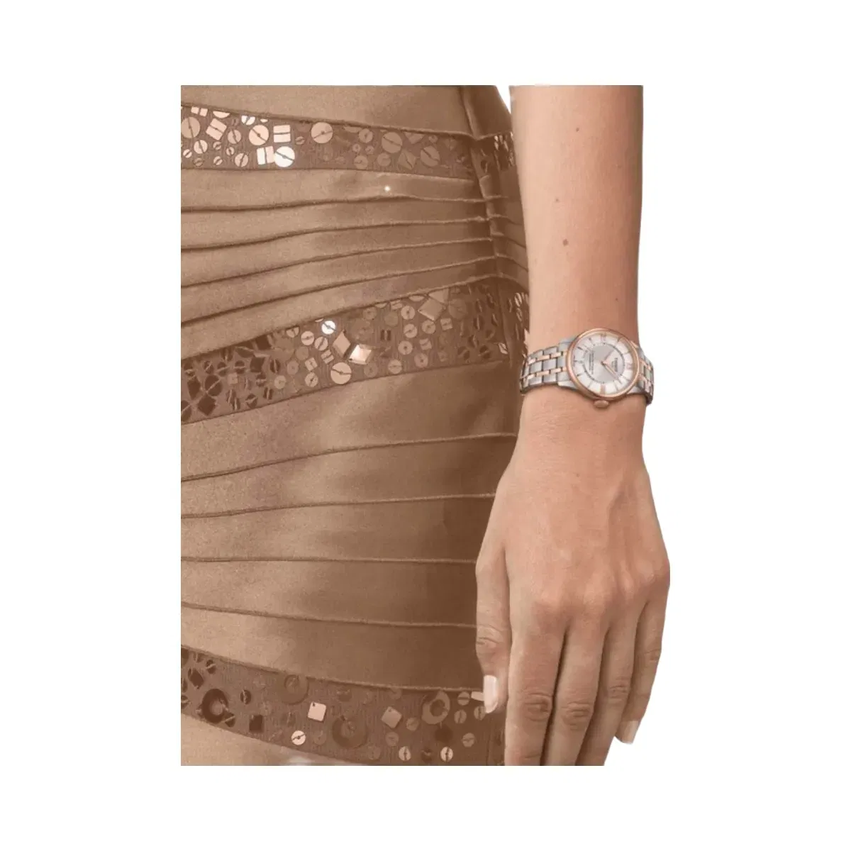 Tissot Chemin Des Tourelles Women Automatic Silver Dial Analog Stainless Steel Watch T1392072203800