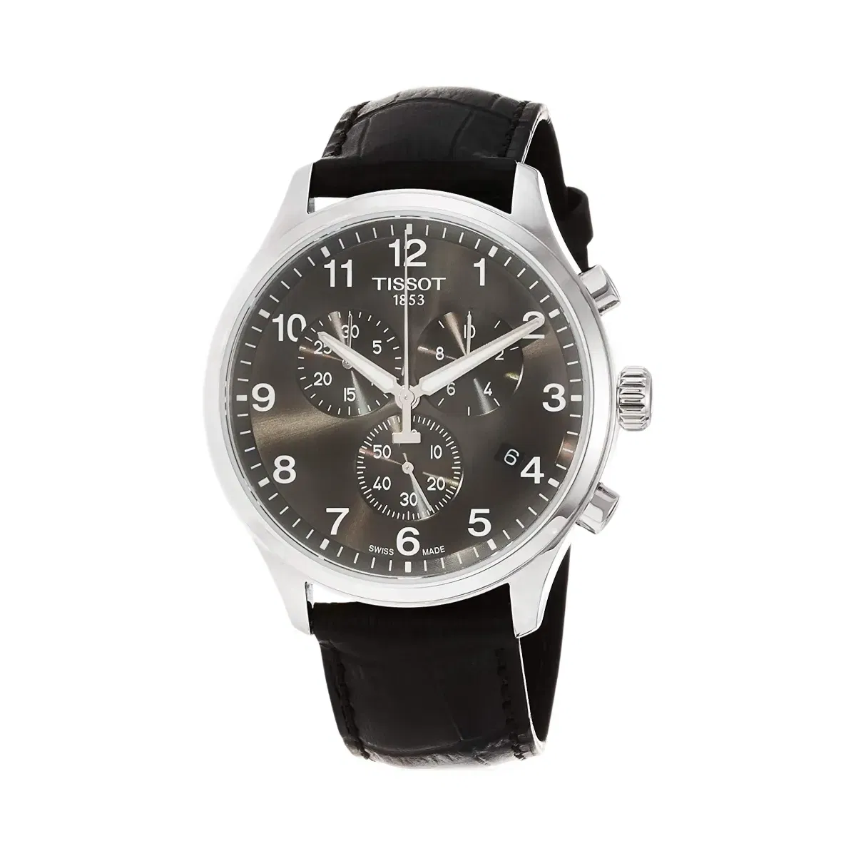 Tissot XL Men Quartz Black Dial Chronograph Leather Watch T1166171605700