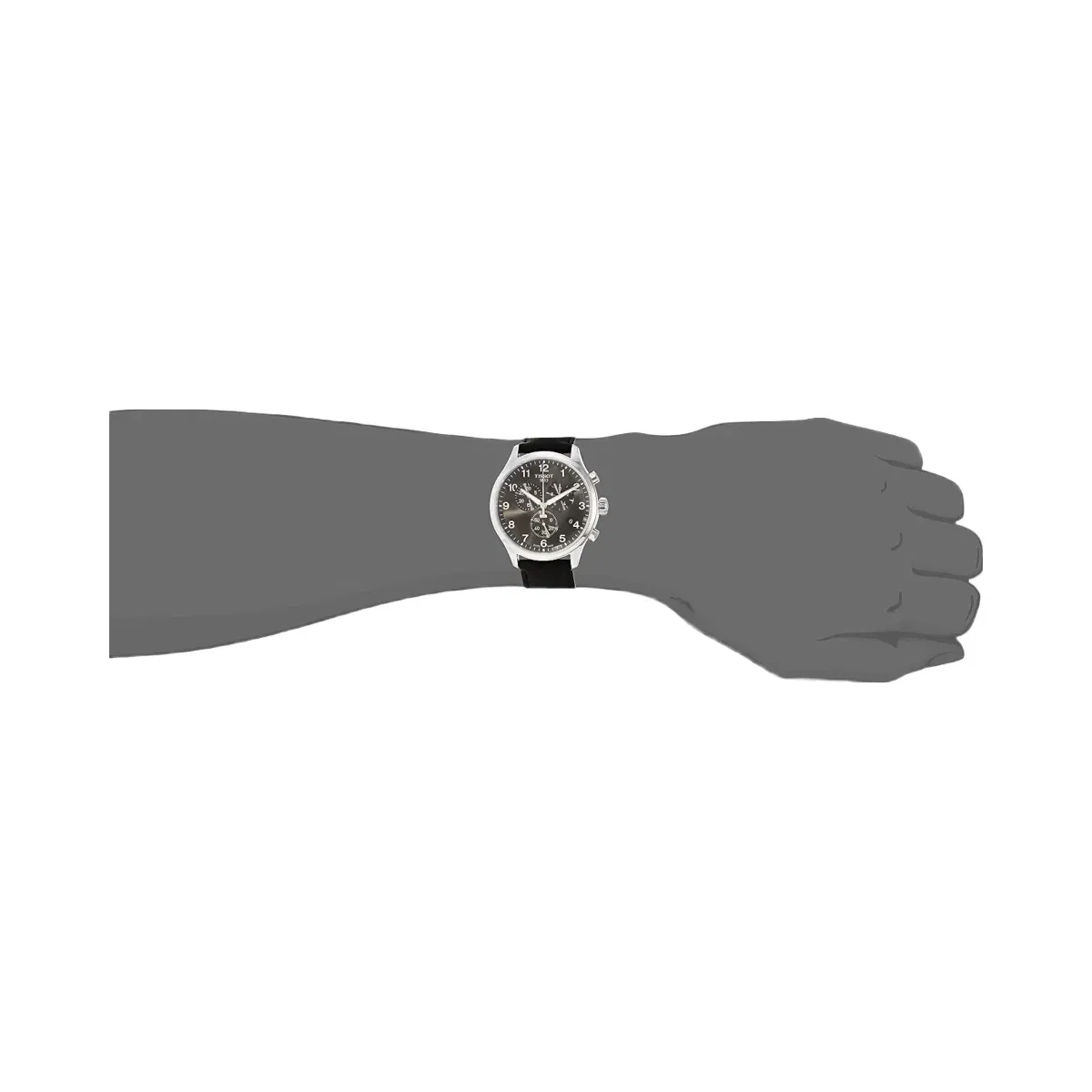 Tissot XL Men Quartz Black Dial Chronograph Leather Watch T1166171605700