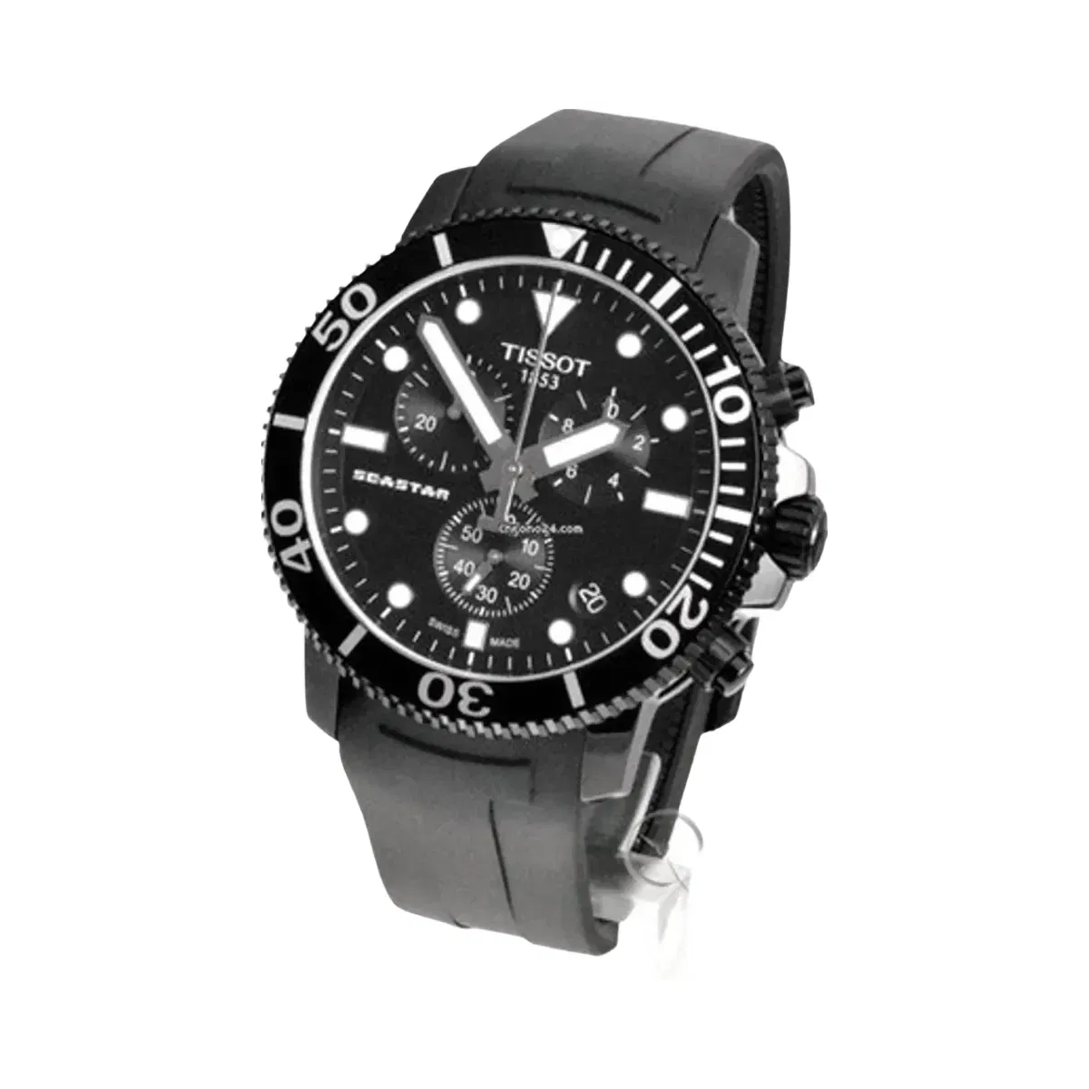 Tissot Seastar 1000 Men Quartz Black Dial Chronograph Silicone Watch T1204173705102