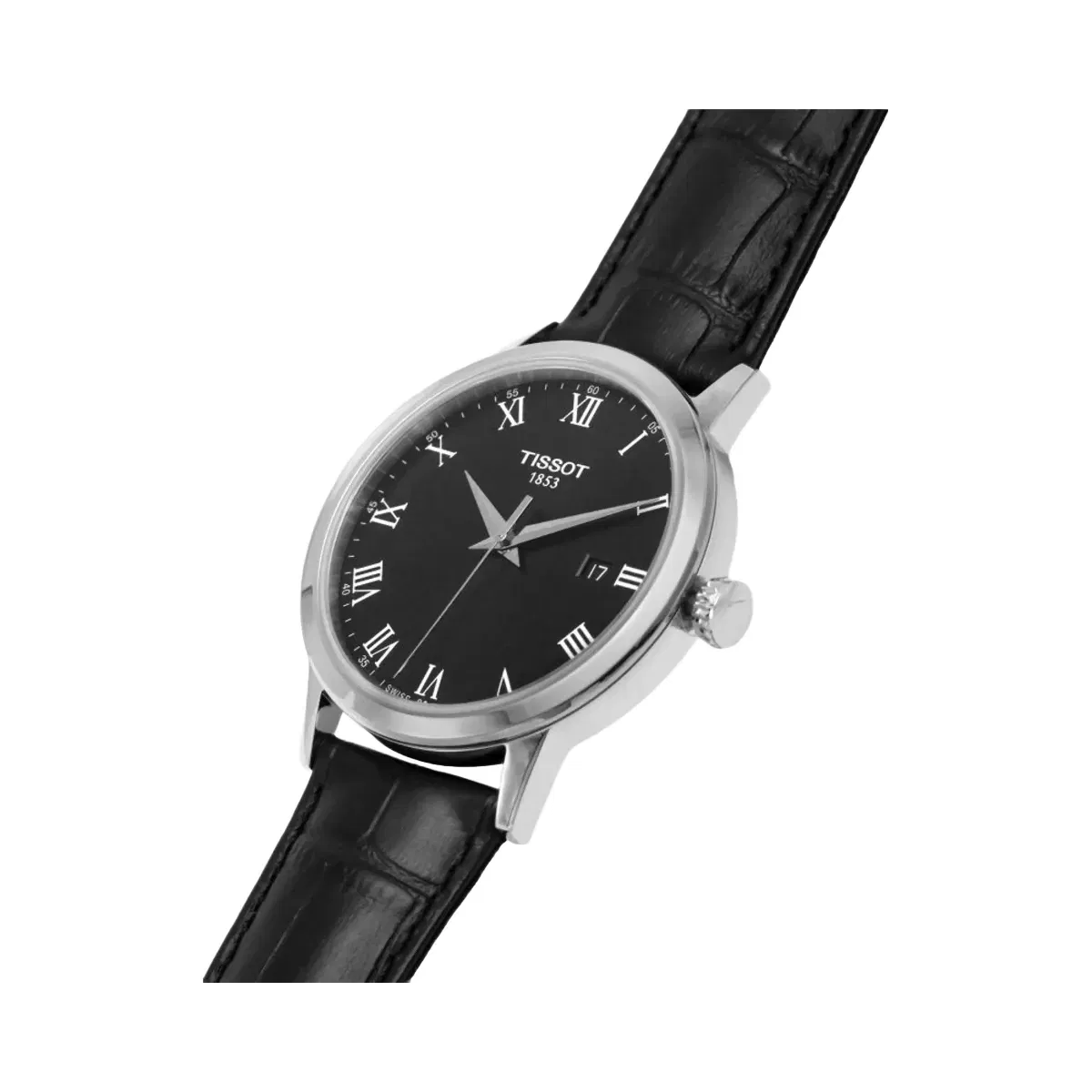 Tissot Classic Men Quartz Black Dial Analog Leather Watch T1294101605300