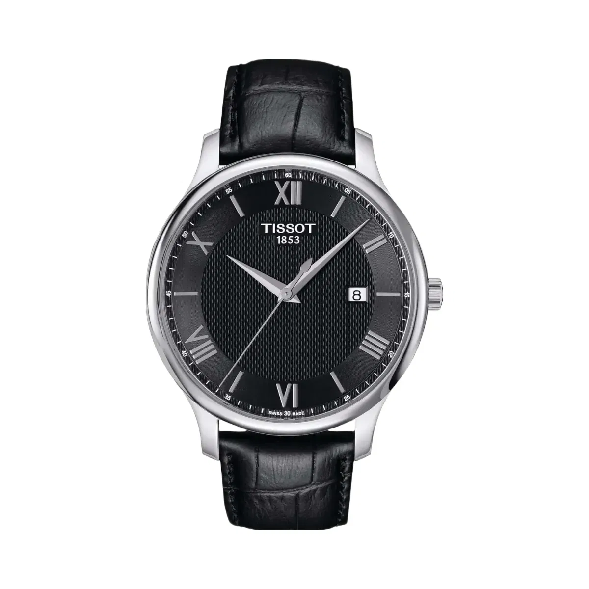 Tissot Tradition Men Quartz Black Dial Analog Leather Watch T0636101605800