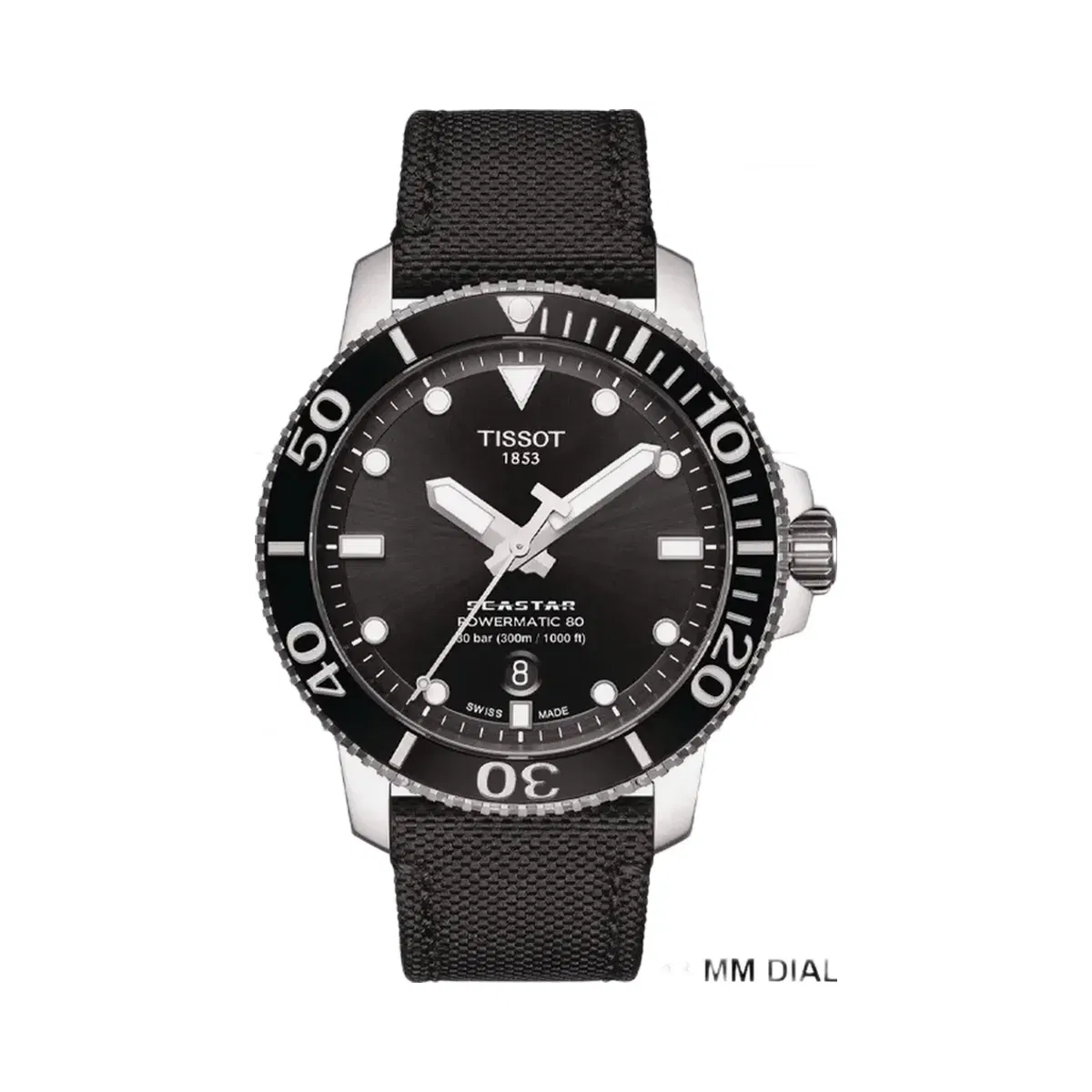 Tissot Seastar Men Automatic Black Dial Analog Nylon Watch T1204071705100
